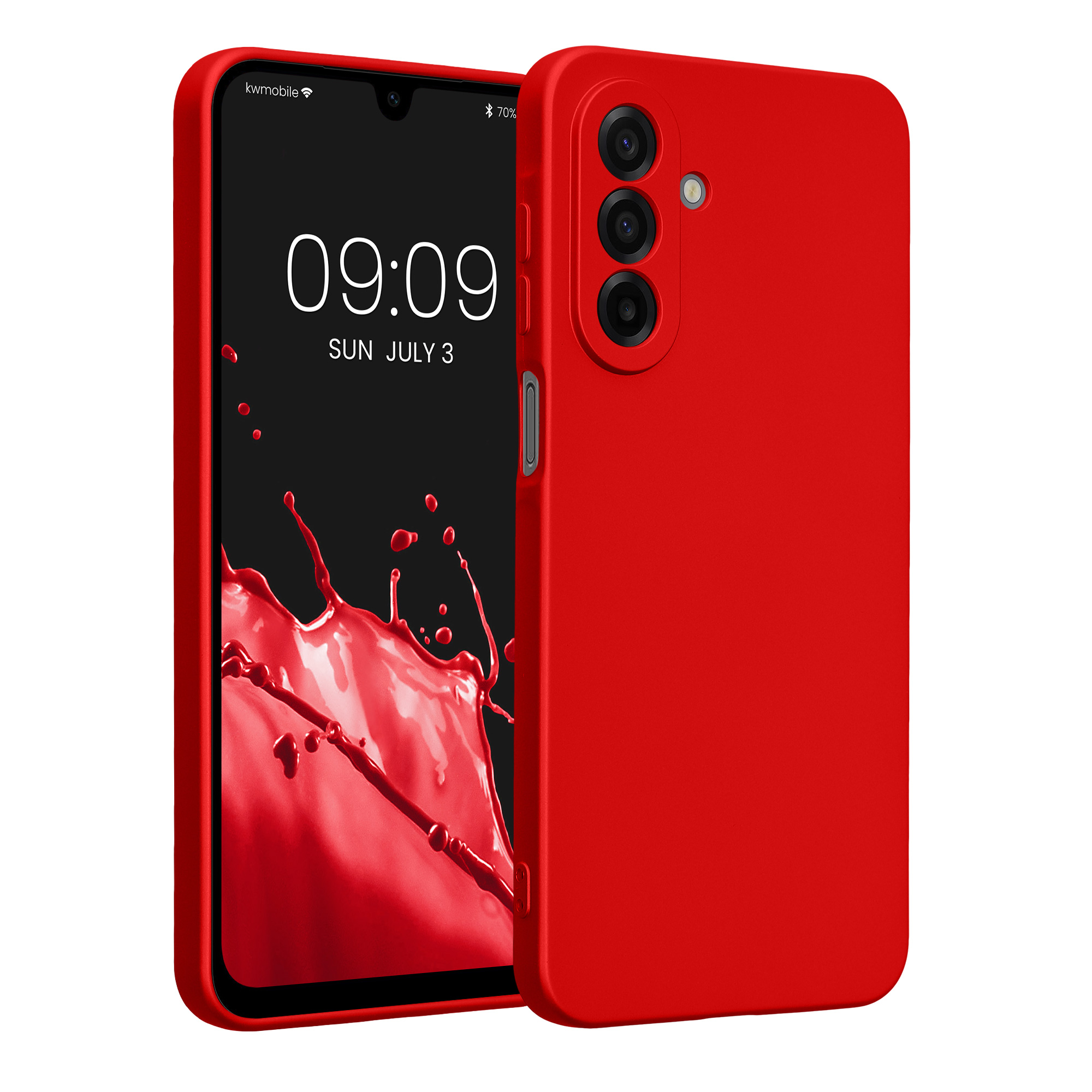 Metalický kryt na mobil Samsung Galaxy A17 4G / 5G kwmobile metalicky tmavě červený