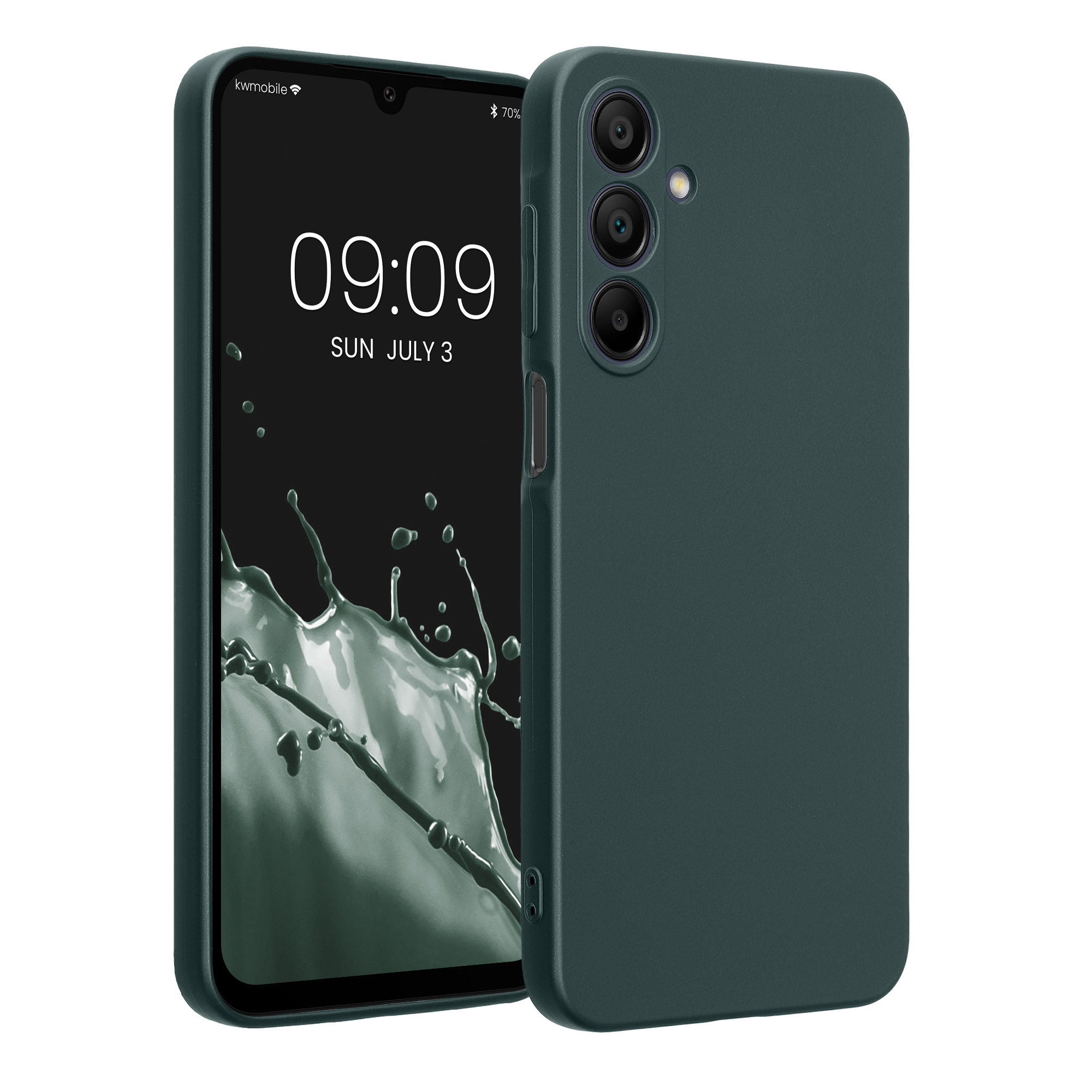 Kryt na mobil Samsung Galaxy A16 5G kwmobile TPU metalický Metalická petrolejová