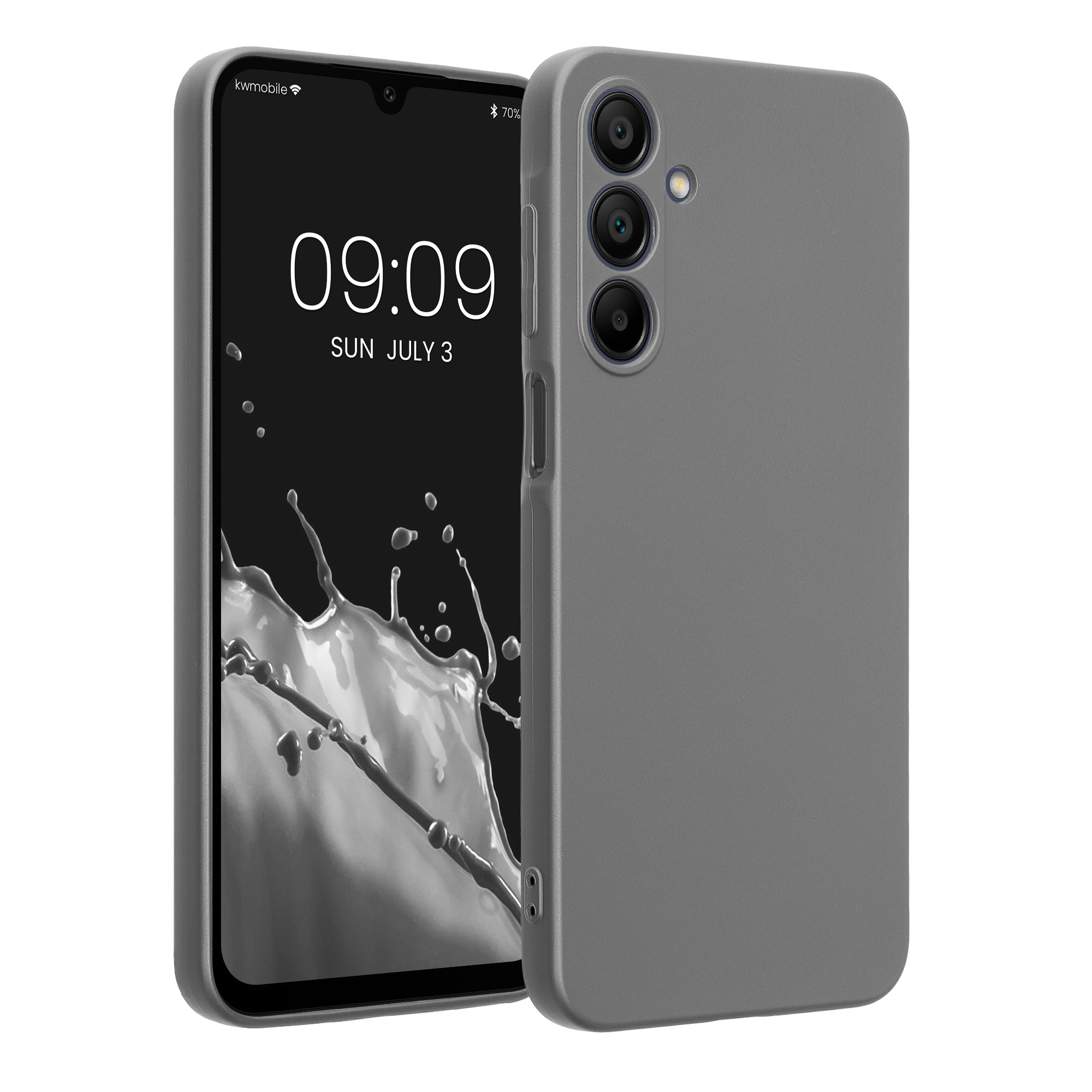 Metalický kryt na mobil Samsung Galaxy A16 5G kwmobile metalicky šedý