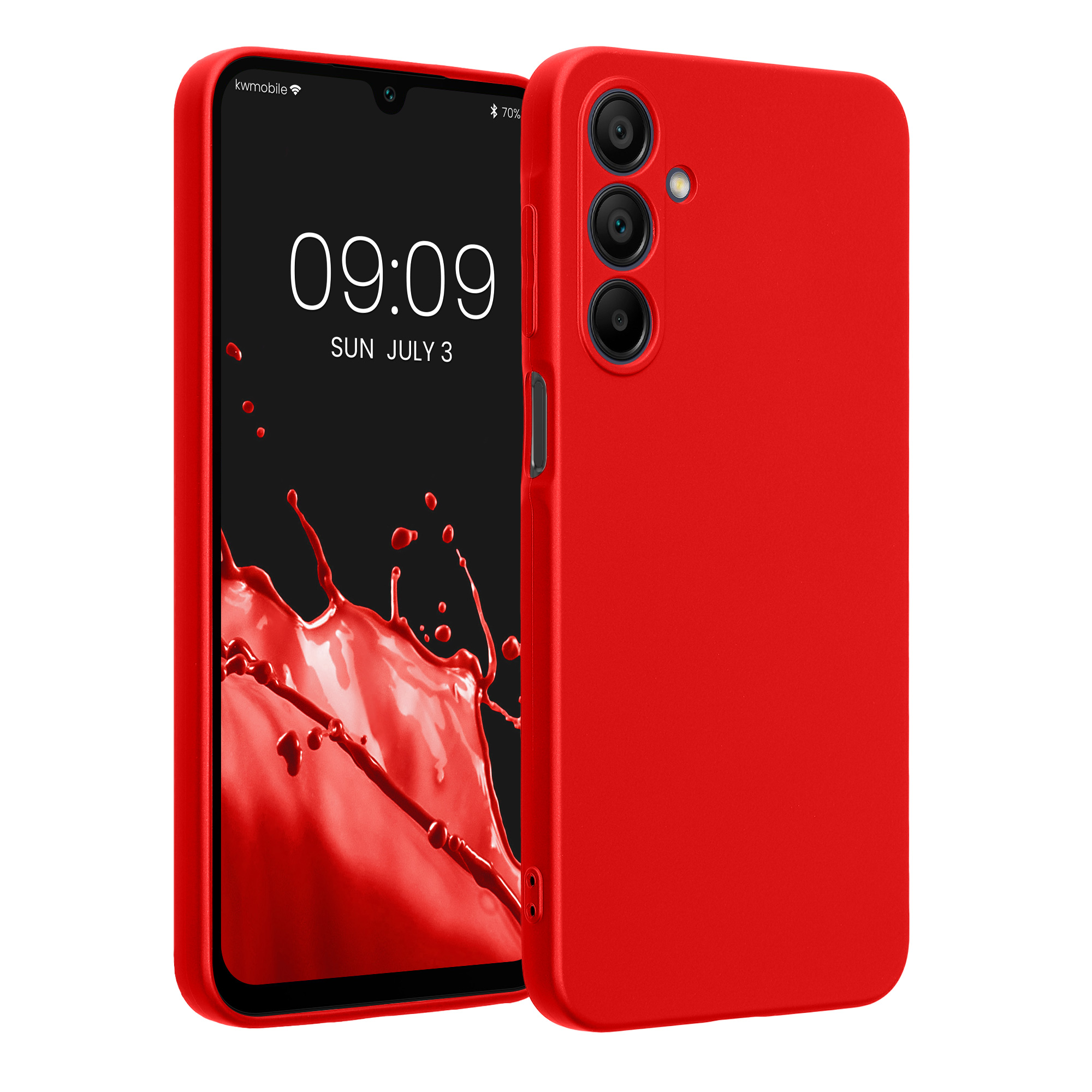 Metalický kryt na mobil Samsung Galaxy A16 5G kwmobile metalicky tmavě červený