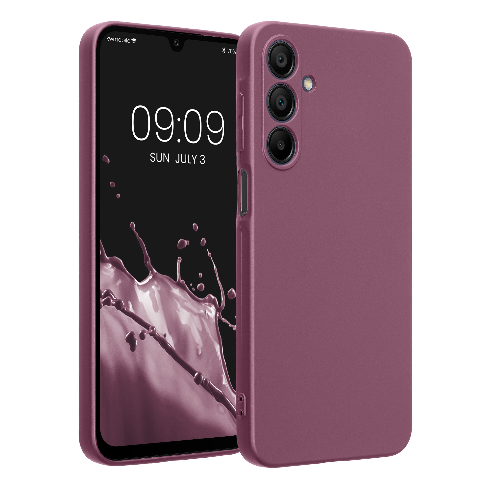 Kryt na mobil Samsung Galaxy A16 5G kwmobile TPU metalický Metalická levandulová