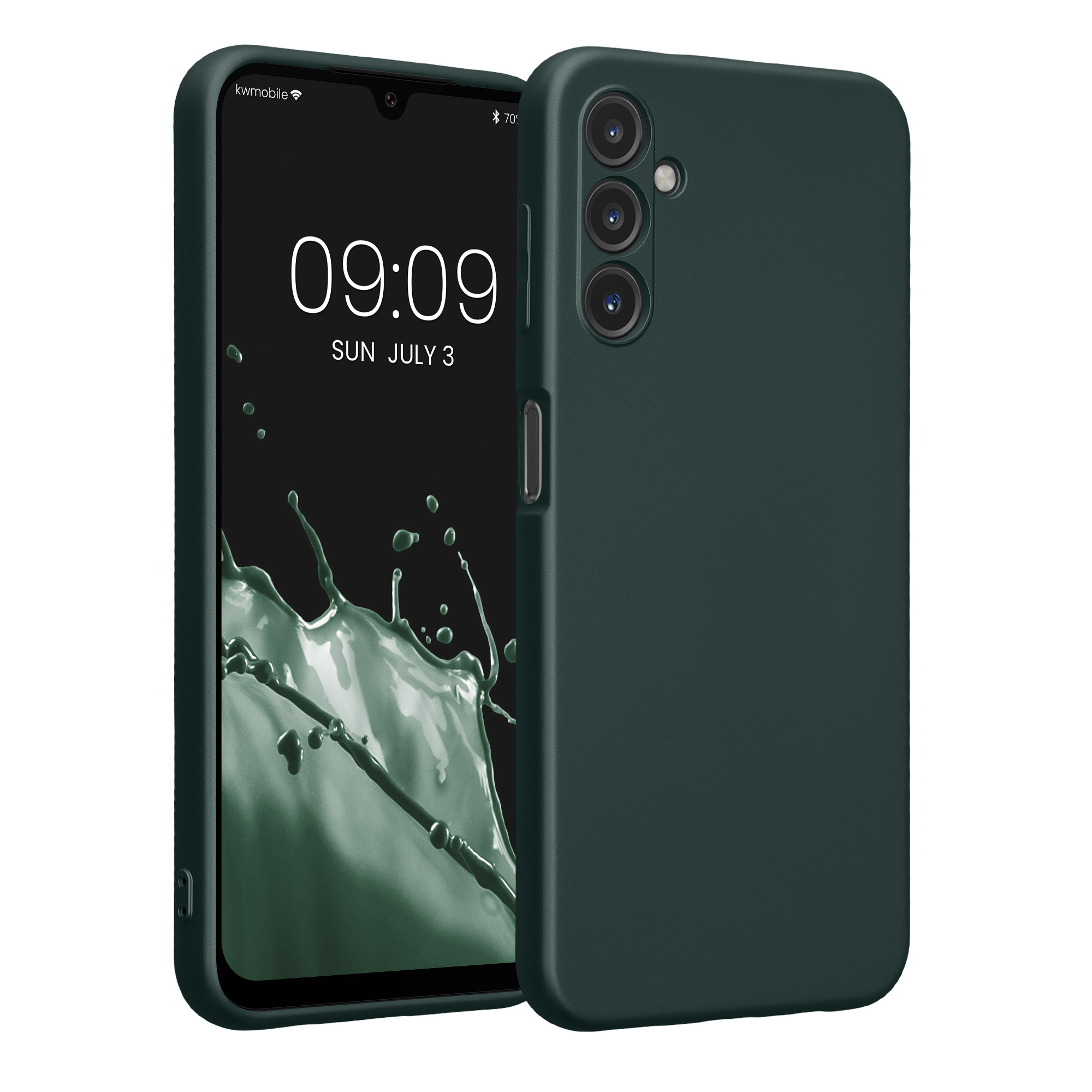 Kryt na mobil Samsung Galaxy A14 5G kwmobile TPU metalický Metalická petrolejová