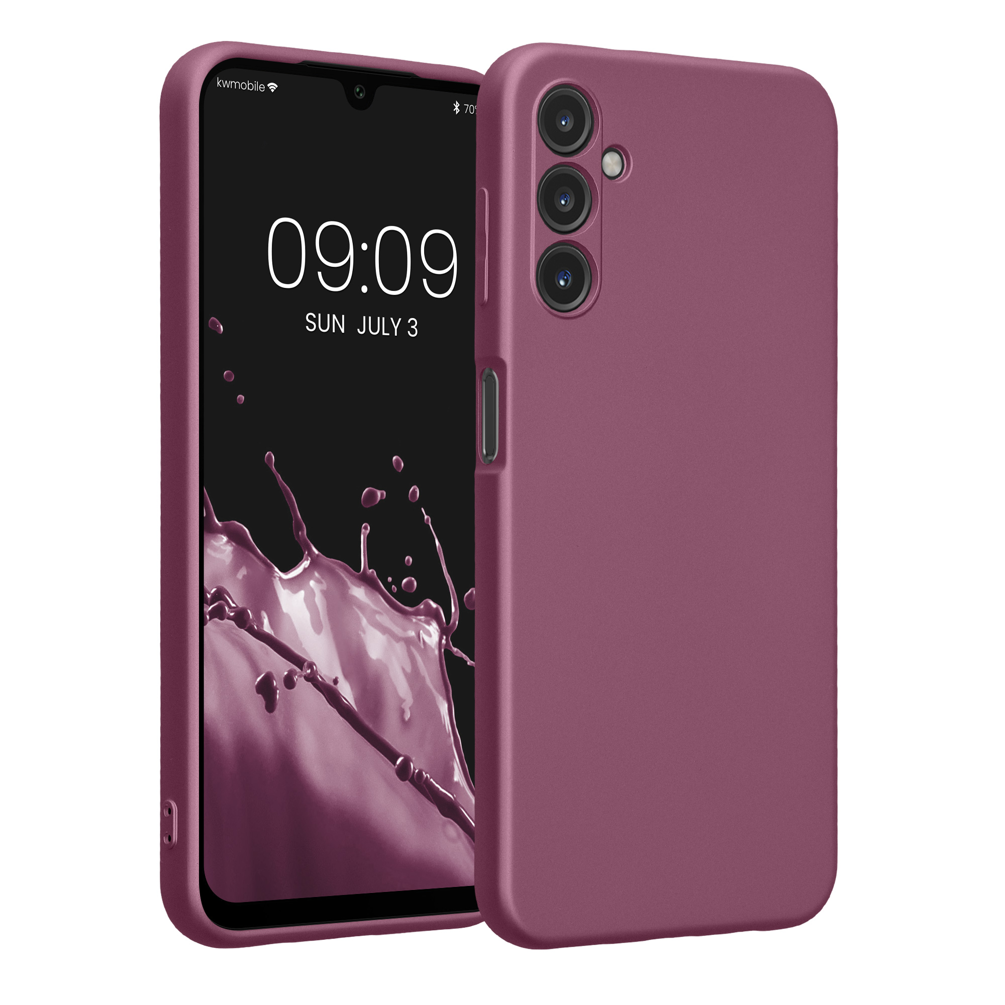 Kryt na mobil Samsung Galaxy A14 5G kwmobile TPU metalický Metalická levandulová