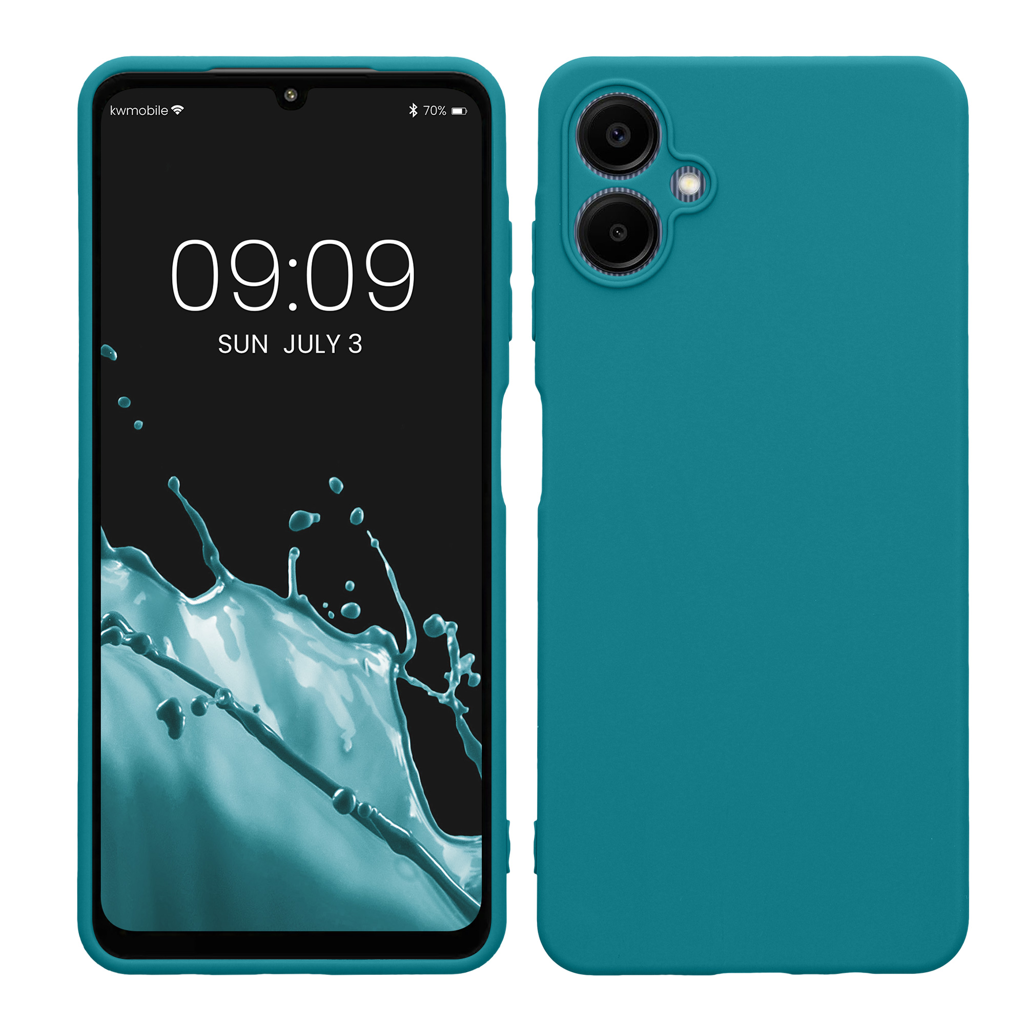 Kryt na mobil Samsung Galaxy A06 kwmobile TPU matně petrolejový
