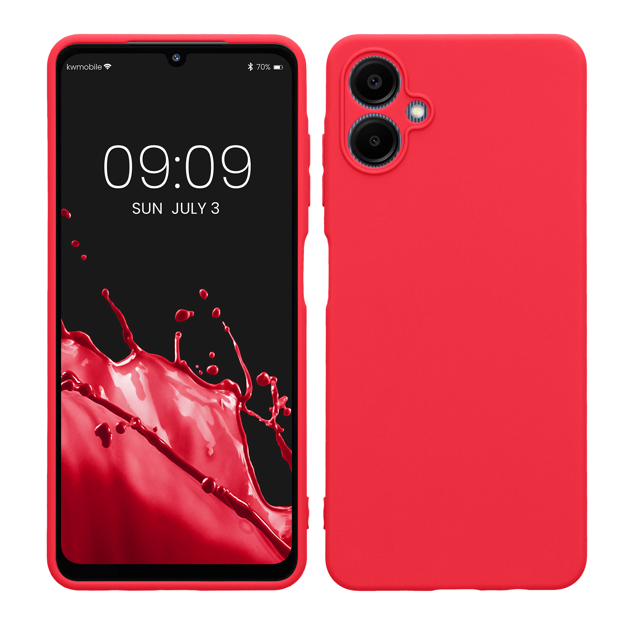 Kryt na mobil Samsung Galaxy A06 kwmobile TPU neonově růžový