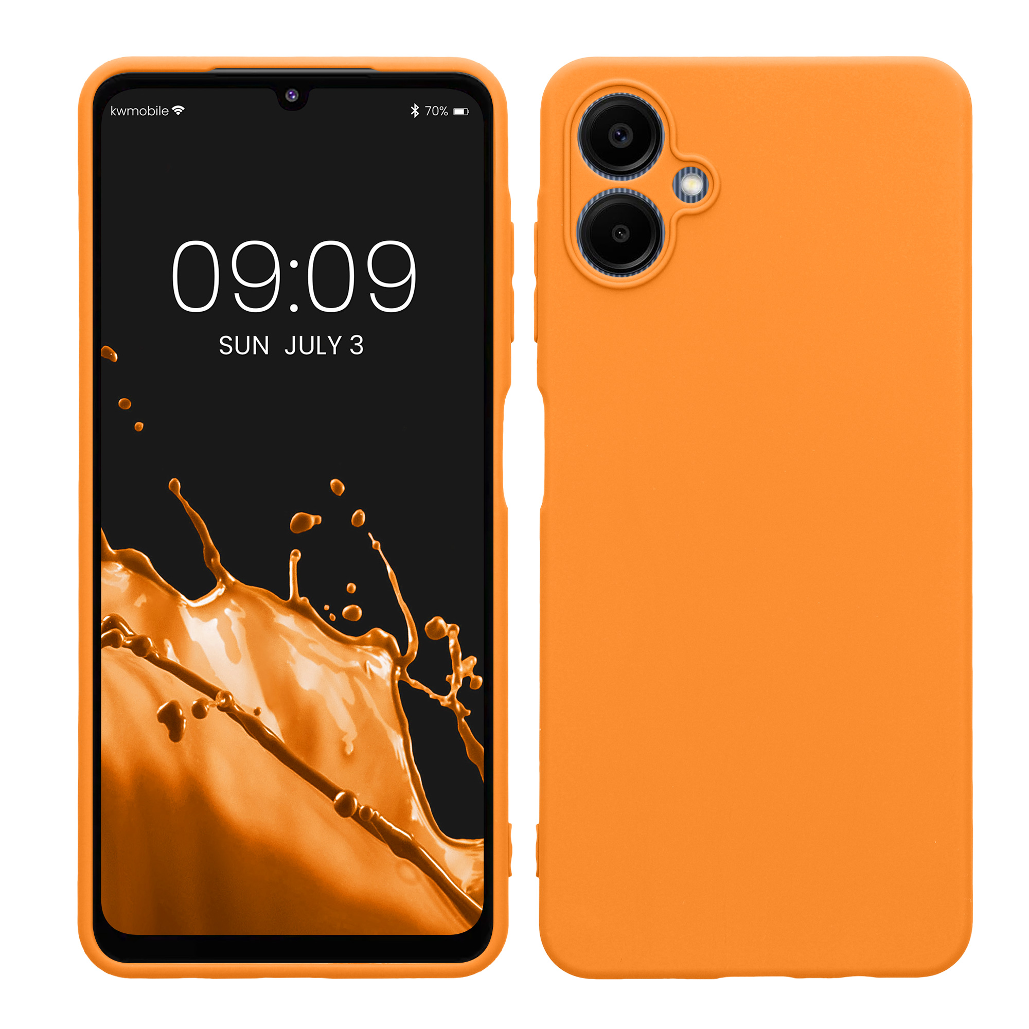 Kryt na mobil Samsung Galaxy A06 kwmobile TPU ovocně oranžový