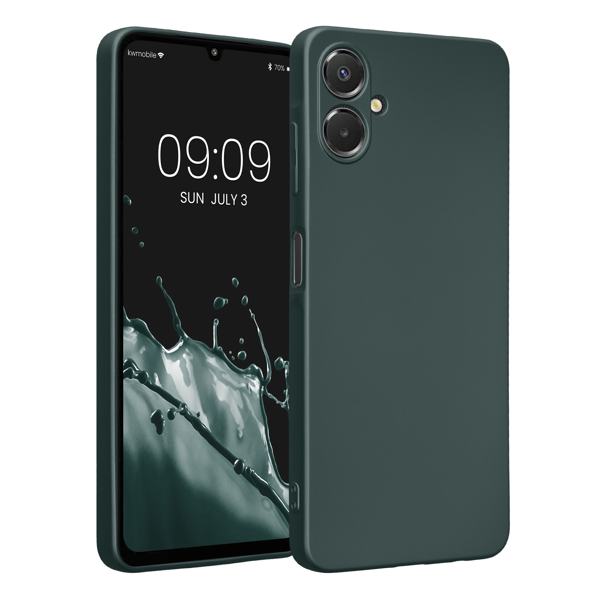 Kryt na mobil Samsung Galaxy A06 kwmobile Metallic metalicky petrolejový