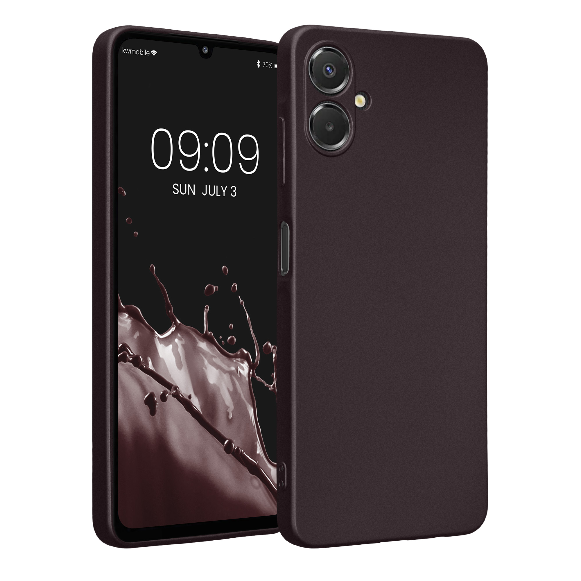Kryt na mobil Samsung Galaxy A06 kwmobile Metallic metalicky berry