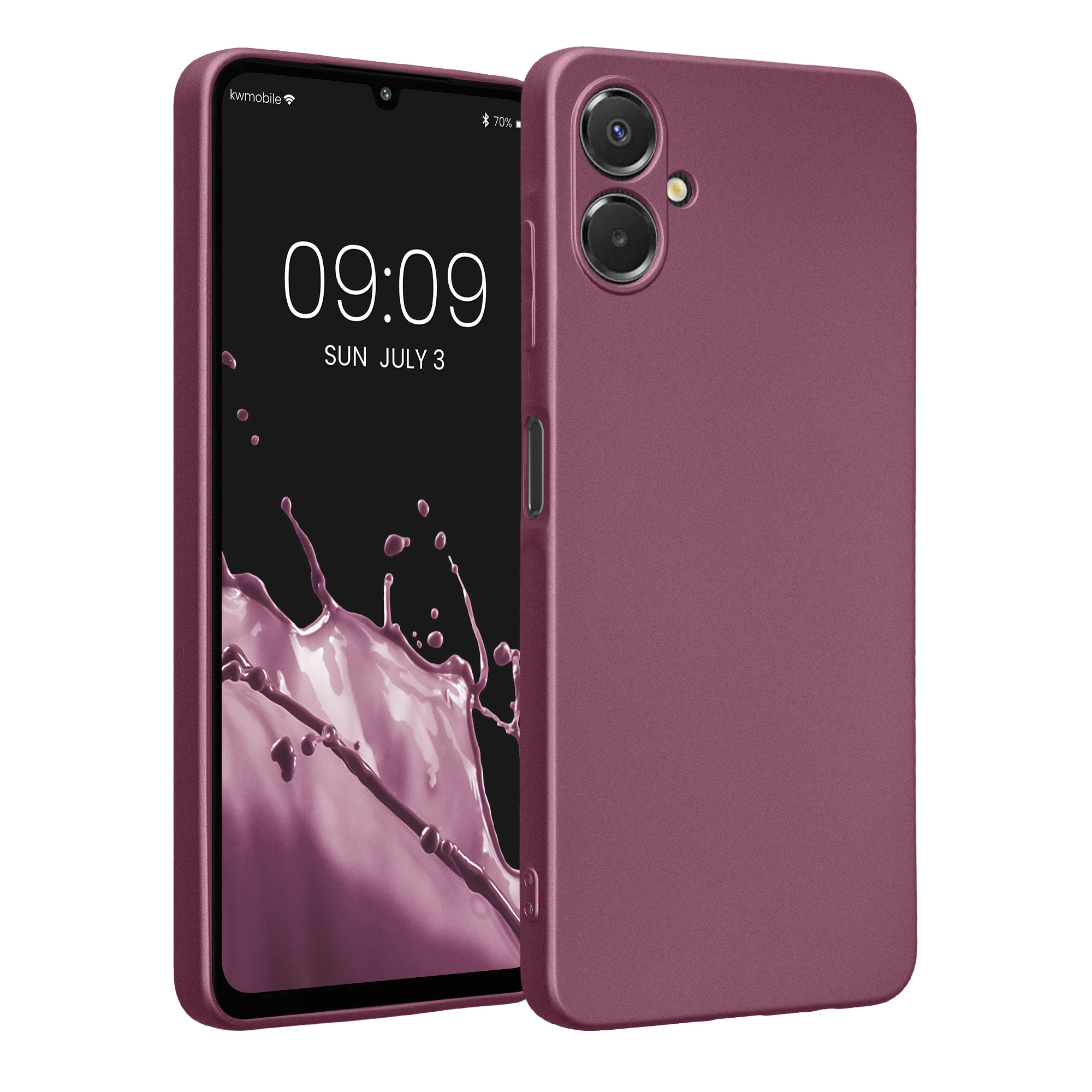 Kryt na mobil Samsung Galaxy A06 kwmobile Metallic metalicky levandulový