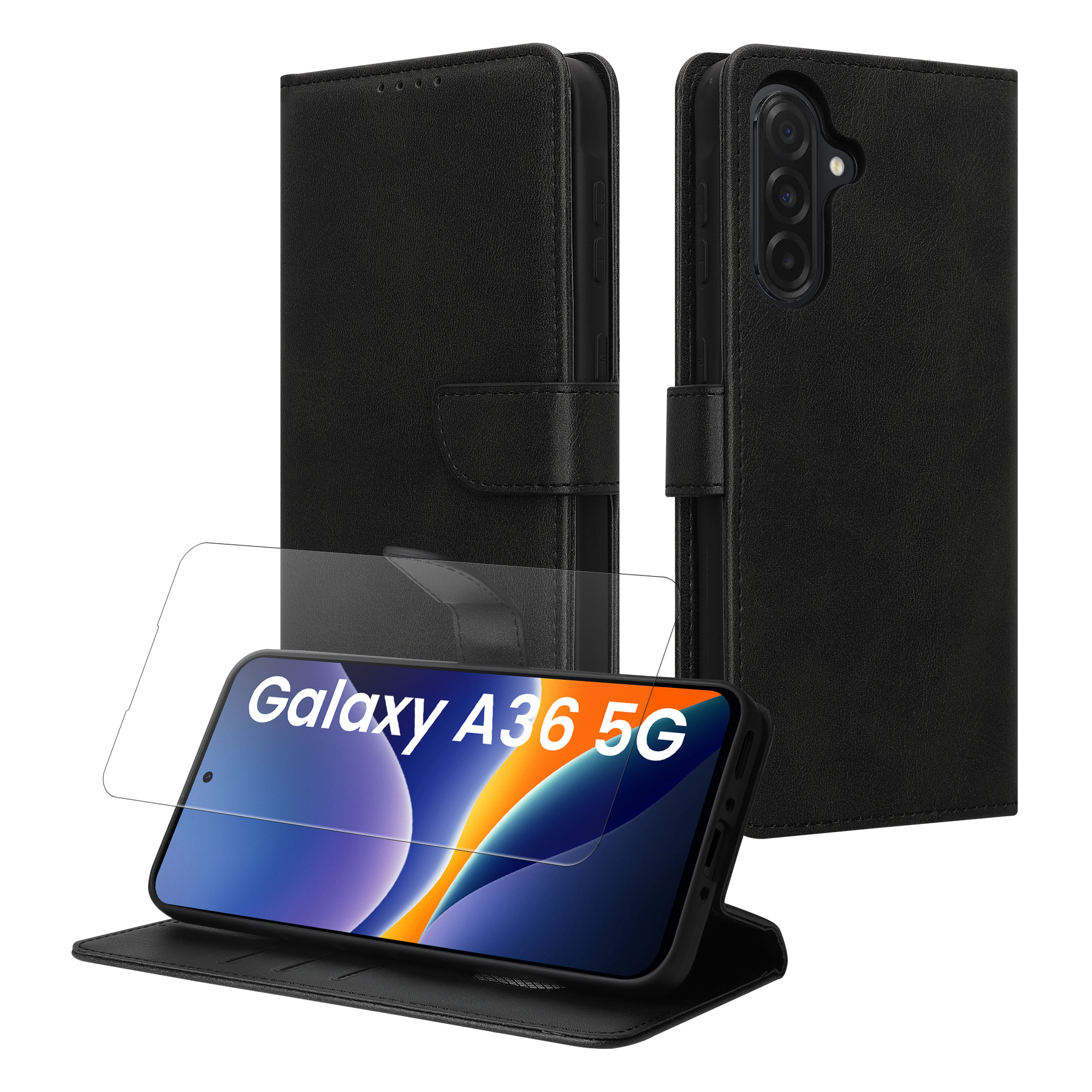 Peněženkové pouzdro na mobil Samsung Galaxy A36 5G - Wallet kwmobile černé