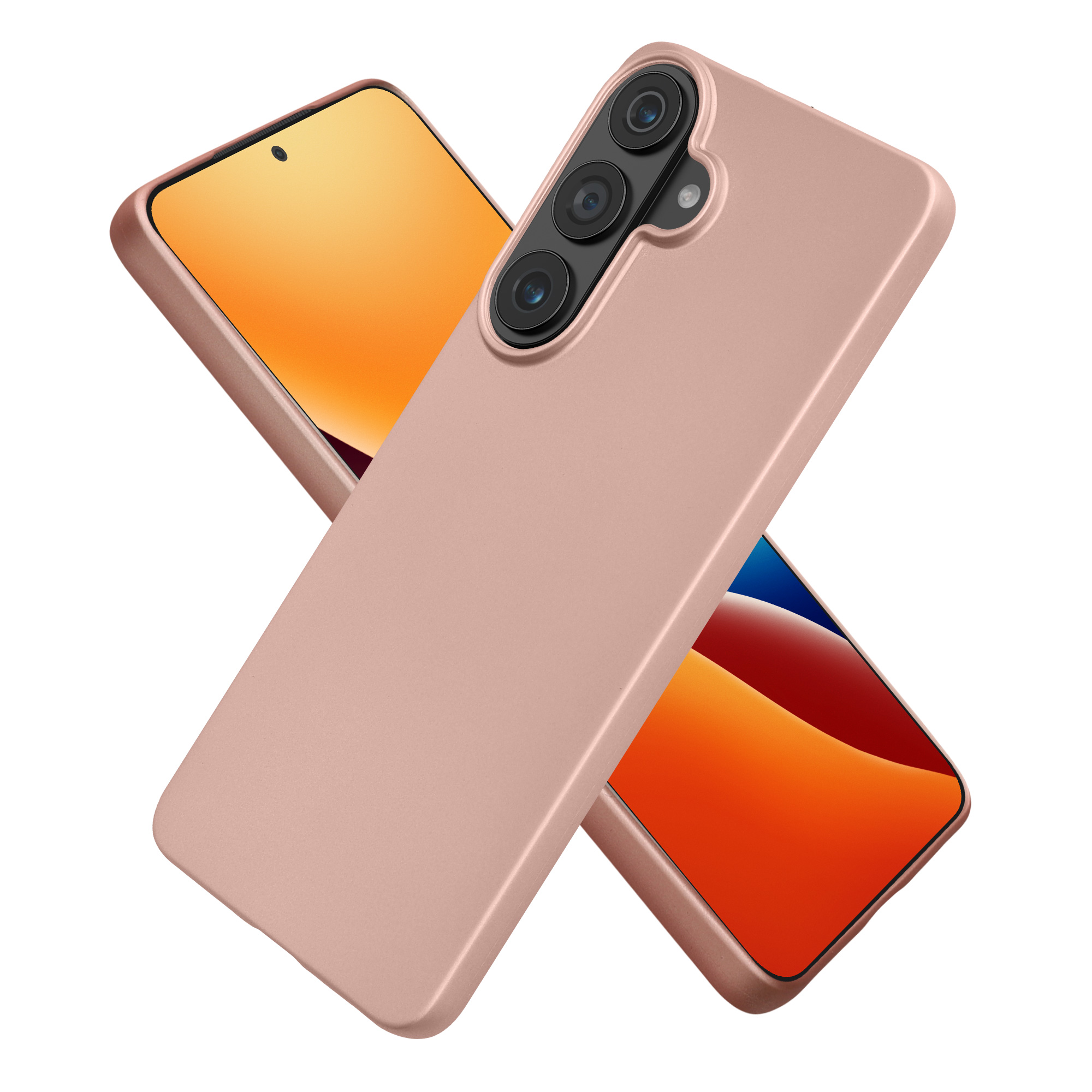Pouzdro pro Samsung Galaxy S26 Plus kwmobile tenké metalické silikonové - metalická růžové zlato