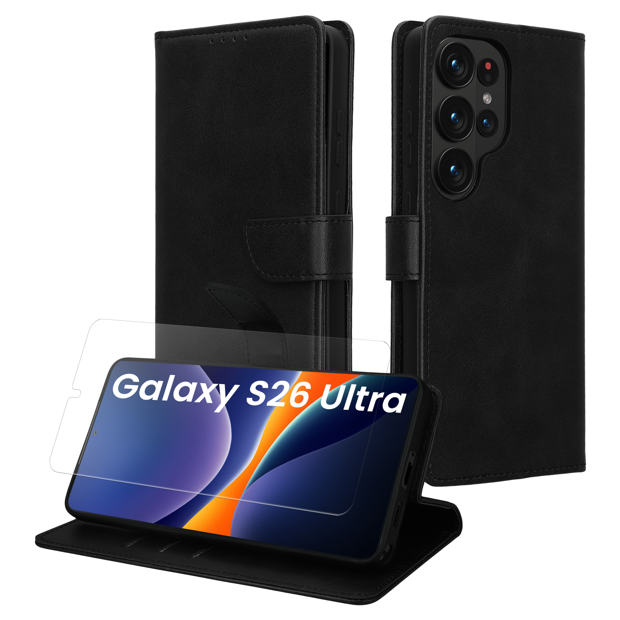 Pouzdro z eko kůže pro Samsung Galaxy S26 Ultra kwmobile - černá