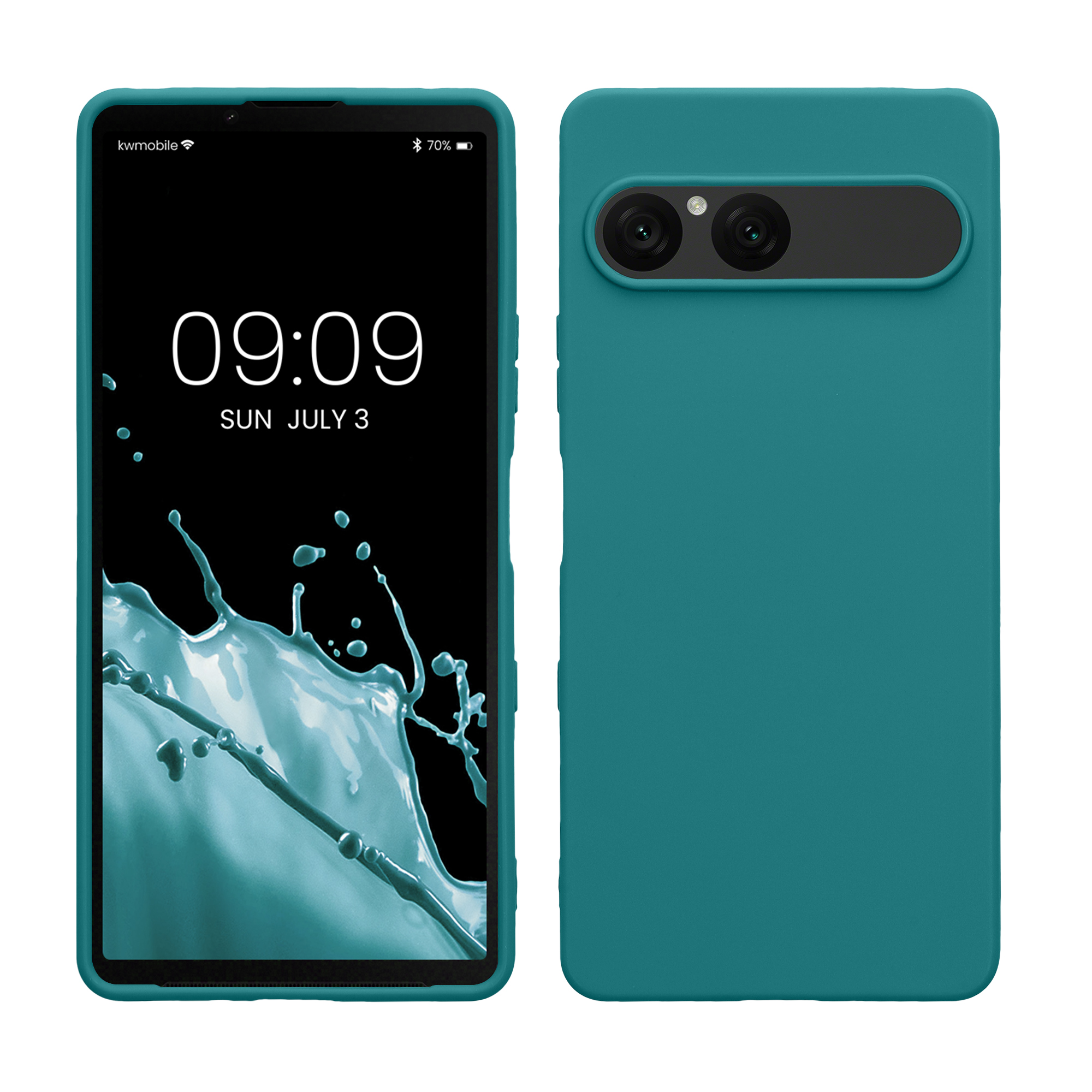 Pouzdro pro Sony Xperia 10 VII kwmobile TPU - matná petrolejová