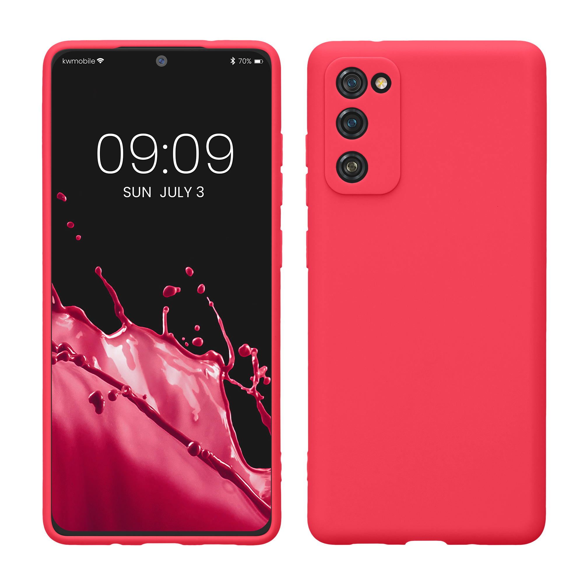 Matný kryt na mobil Samsung Galaxy S20 FE kwmobile neonově růžový