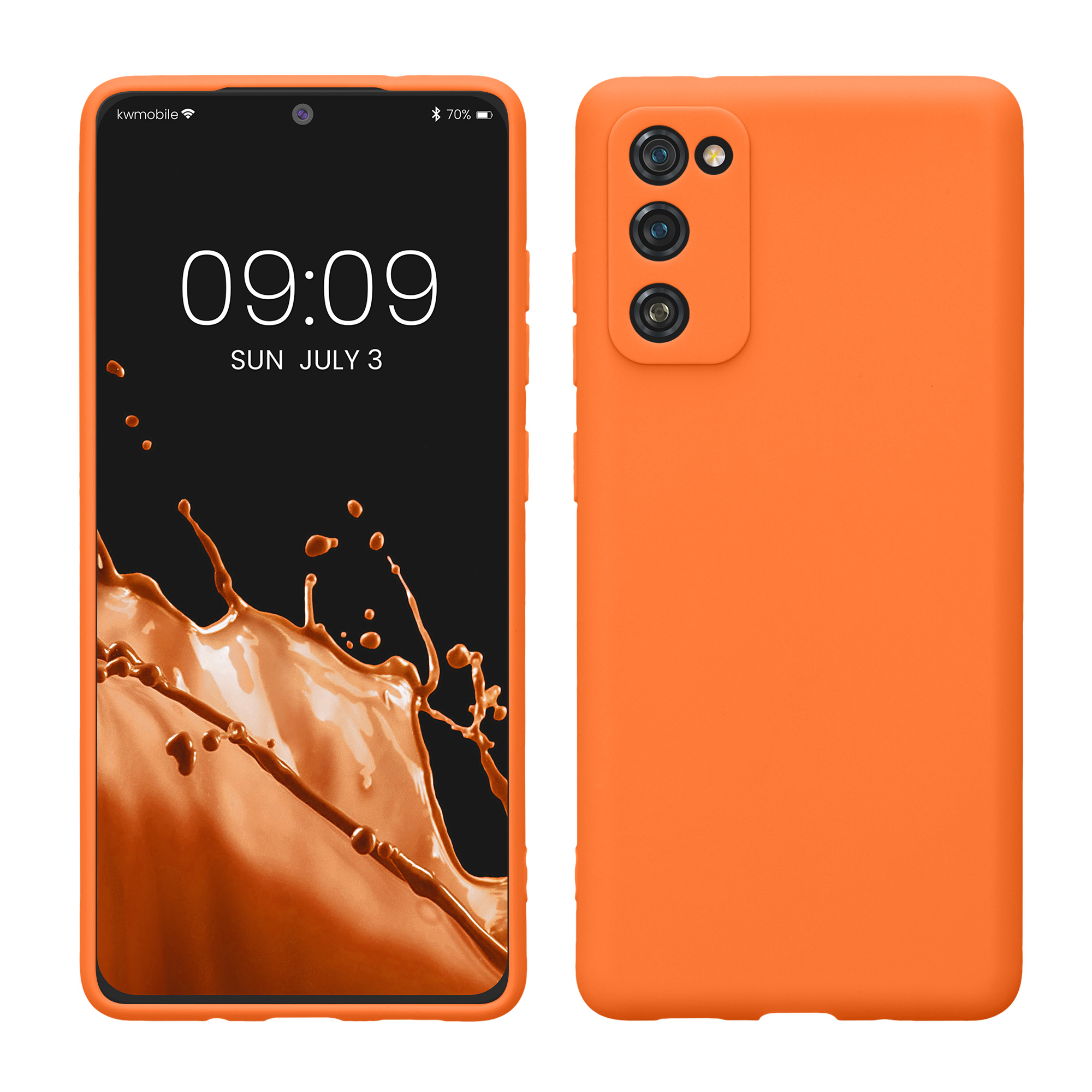 Matný kryt na mobil Samsung Galaxy S20 FE kwmobile ovocně oranžový