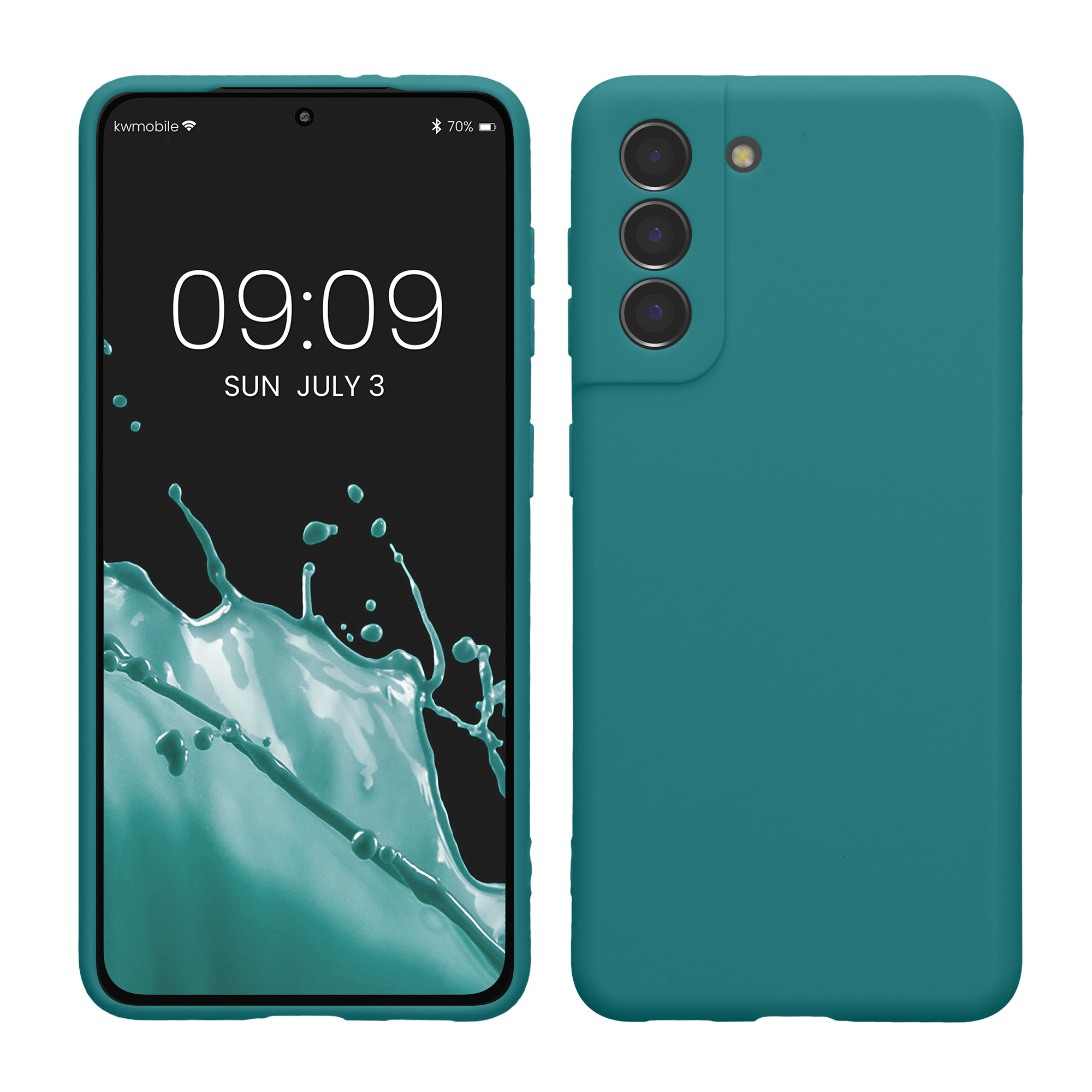 Matný kryt na mobil Samsung Galaxy S21 kwmobile matně petrolejový