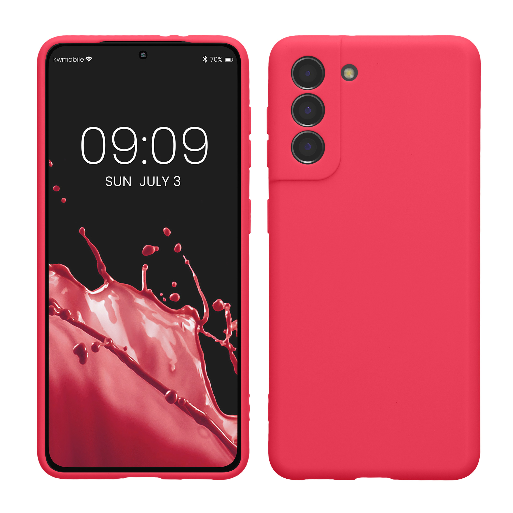 Kryt na mobil Galaxy S21 kwmobile Soft Matte neonově růžová
