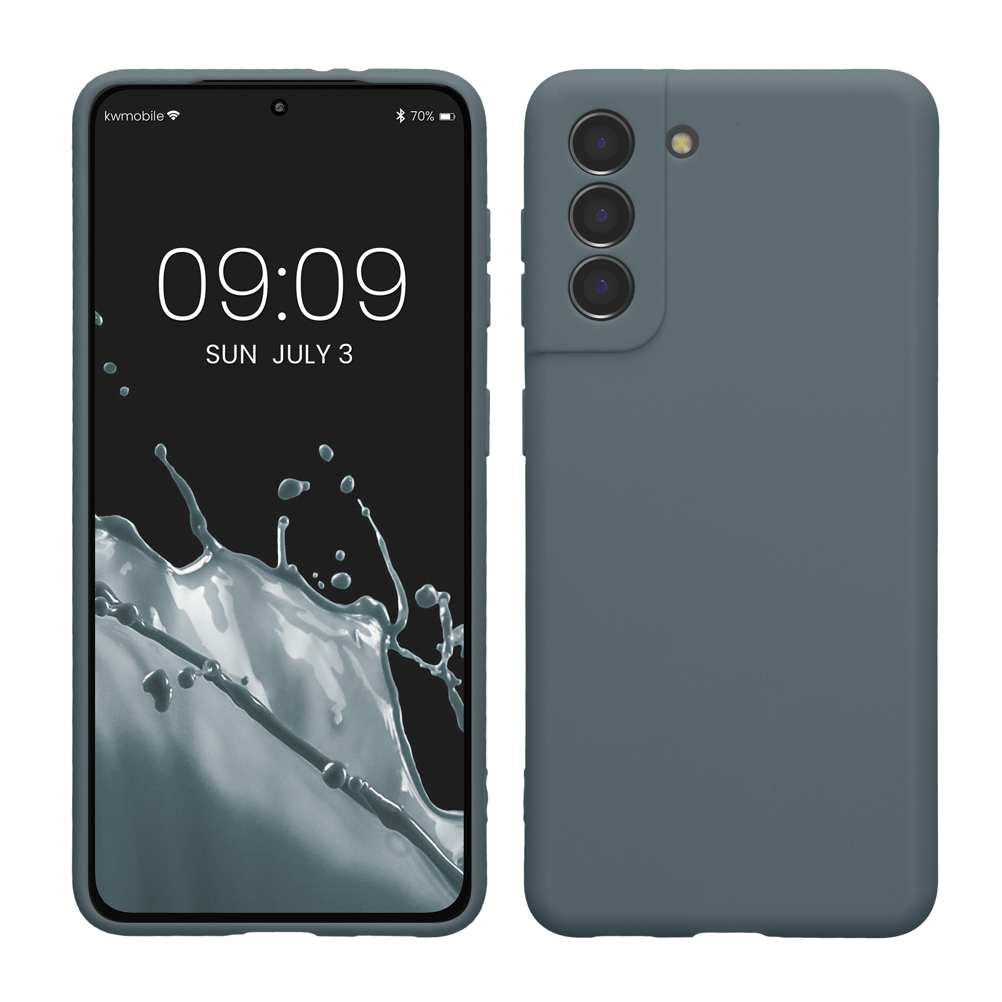 Pouzdro pro Samsung Galaxy S21 kwmobile tenké TPU - tmavá antracitová