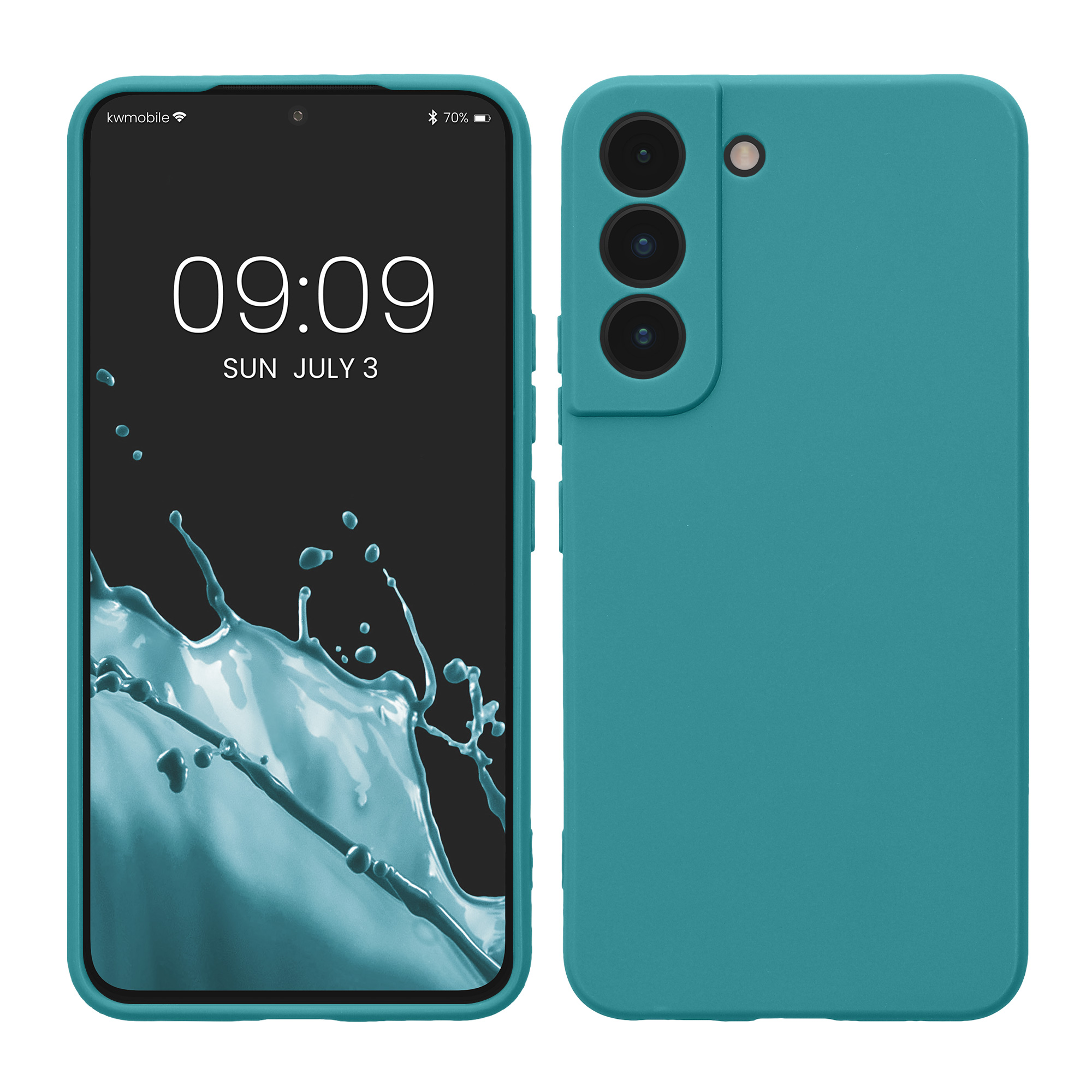 Kryt na mobil Galaxy S22 kwmobile Soft Matte matná petrolejová