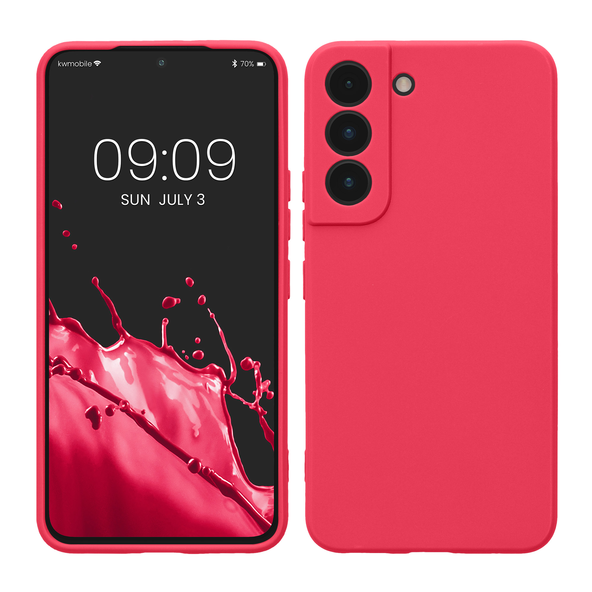 Kryt na mobil Galaxy S22 kwmobile Soft Matte neonově růžová