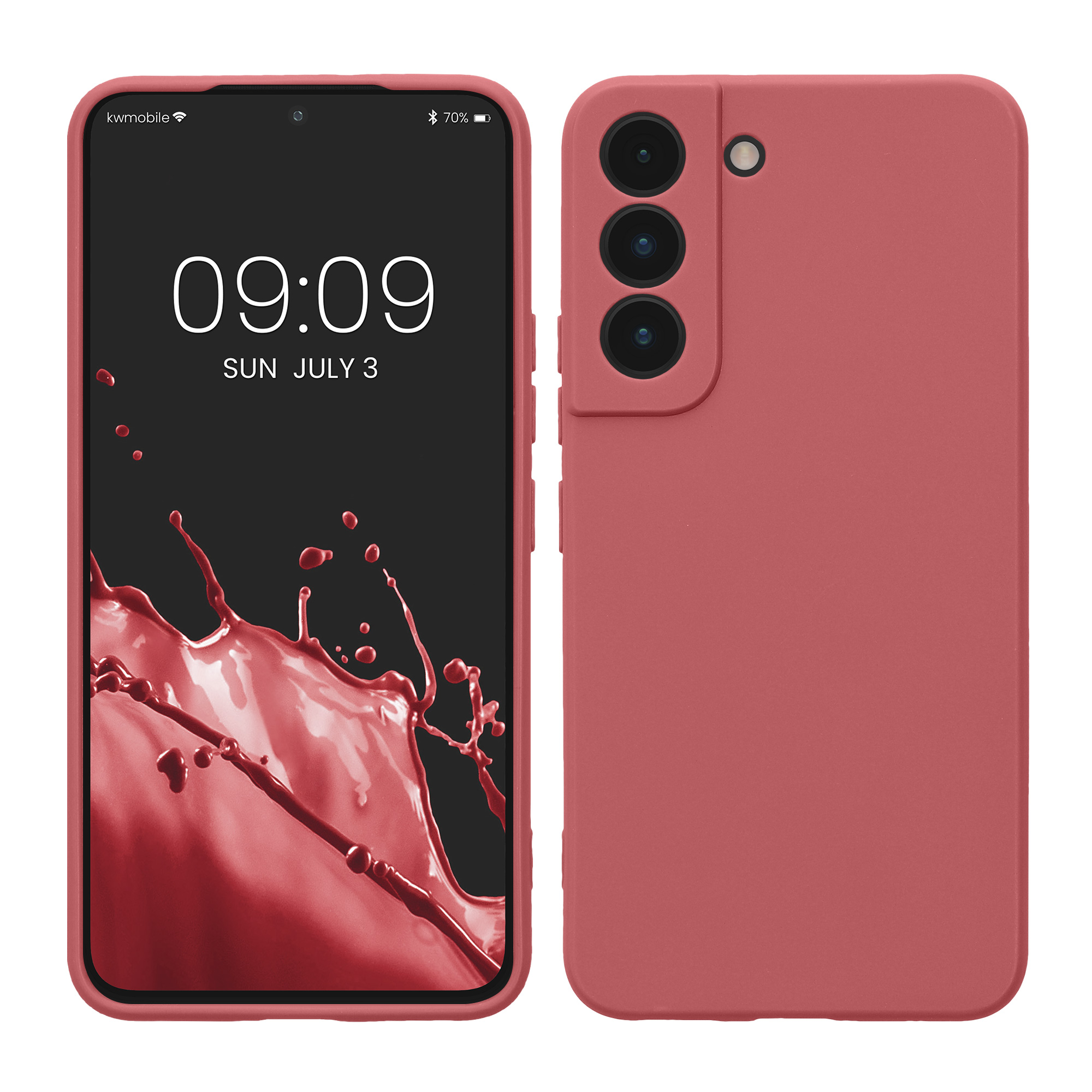Pouzdro pro Samsung Galaxy S22 kwmobile tenké TPU - tmavě starorůžová