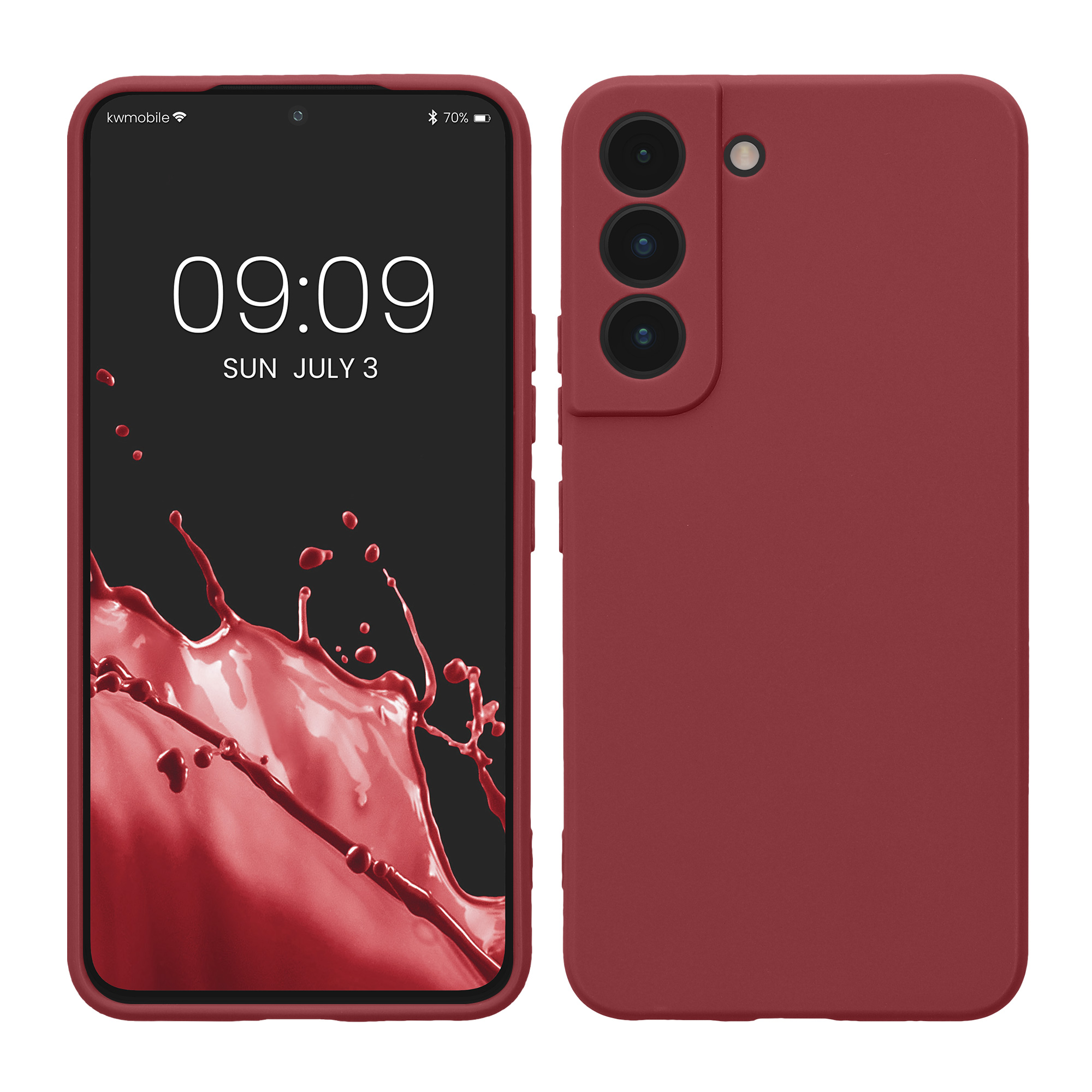 Pouzdro pro Samsung Galaxy S22 kwmobile tenké TPU - vínově fialová