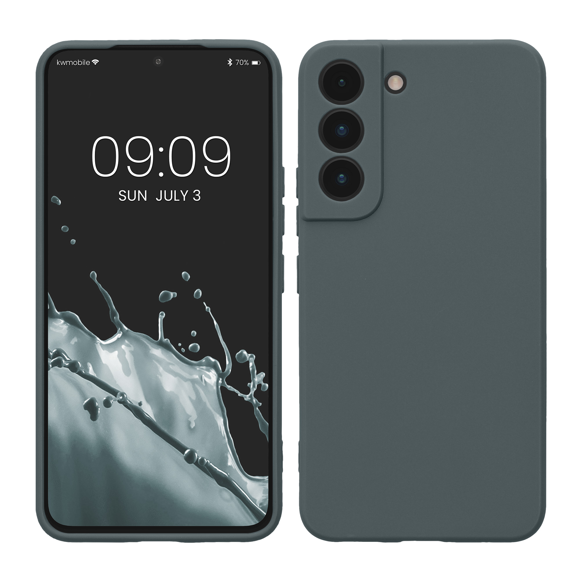 Pouzdro pro Samsung Galaxy S22 kwmobile tenké TPU - tmavá antracitová