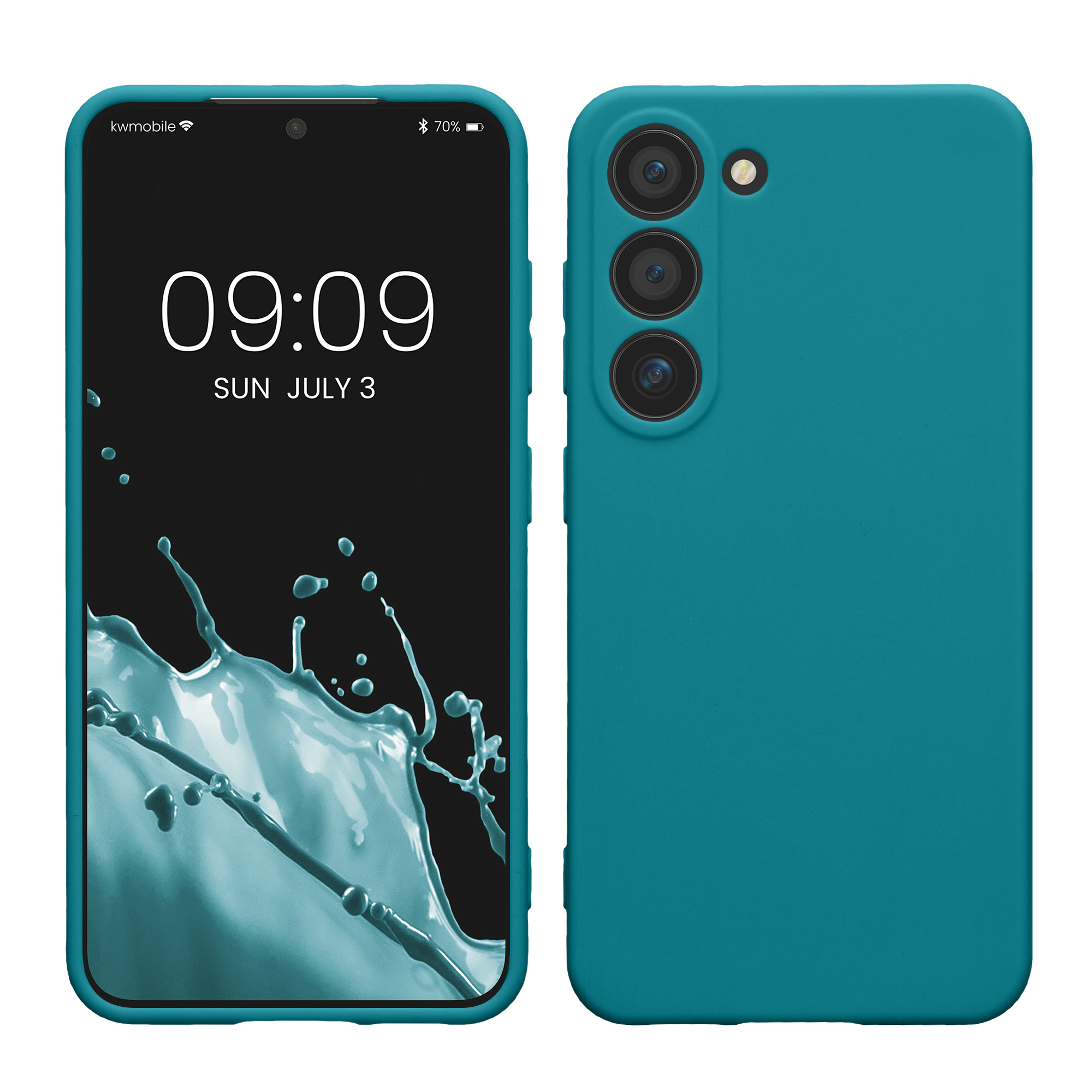 Pouzdro pro Samsung Galaxy S23 kwmobile tenké TPU - matná petrolejová