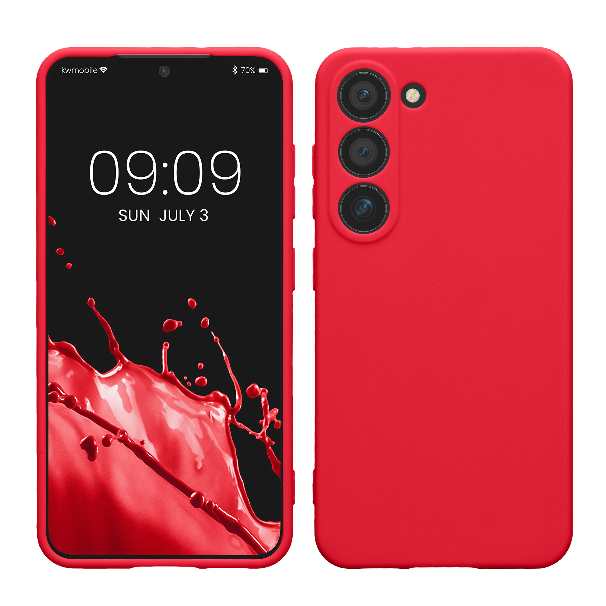 Pouzdro pro Samsung Galaxy S23 kwmobile tenké TPU - neonově růžová