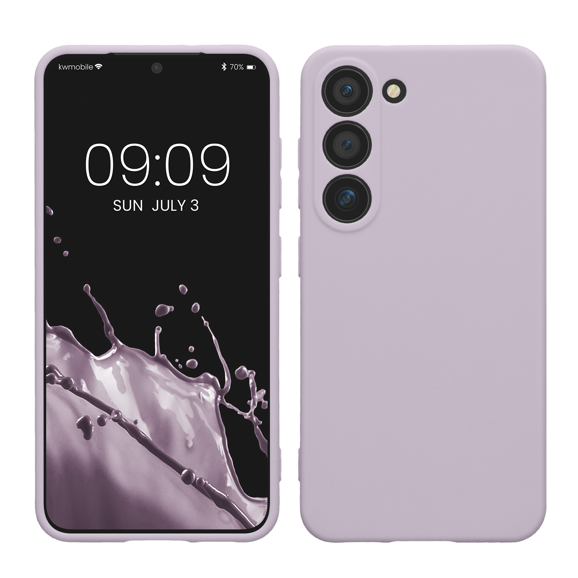 Pouzdro pro Samsung Galaxy S23 kwmobile tenké TPU - levandulová