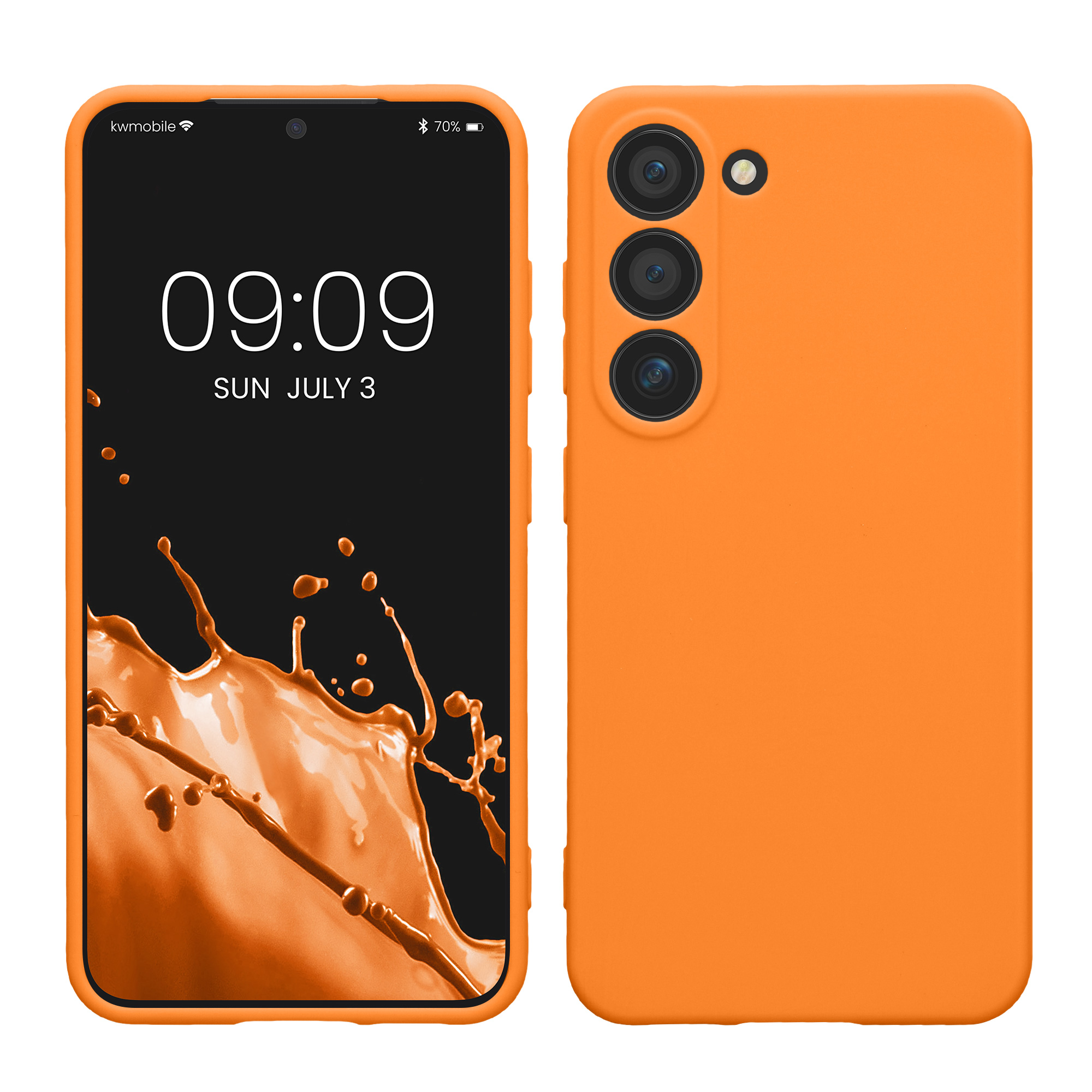 Pouzdro pro Samsung Galaxy S23 kwmobile tenké TPU - ovocná oranžová