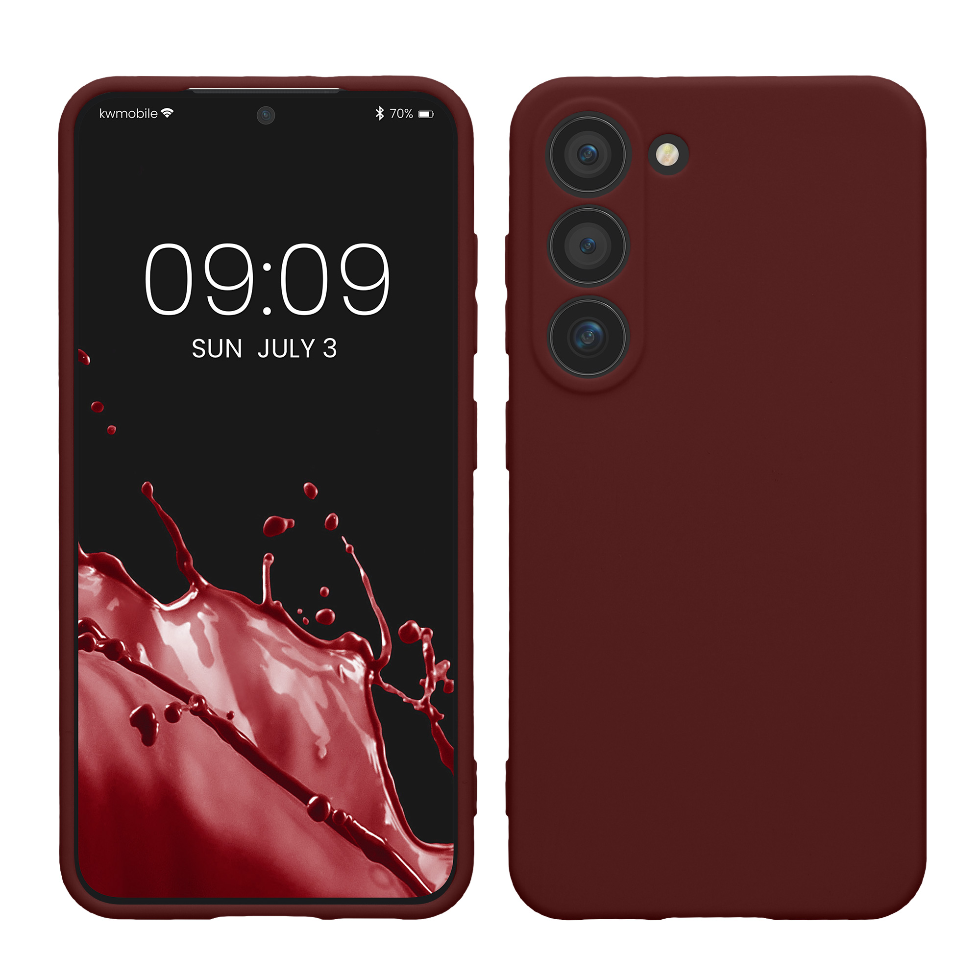 Pouzdro pro Samsung Galaxy S23 kwmobile tenké TPU - vínově fialová