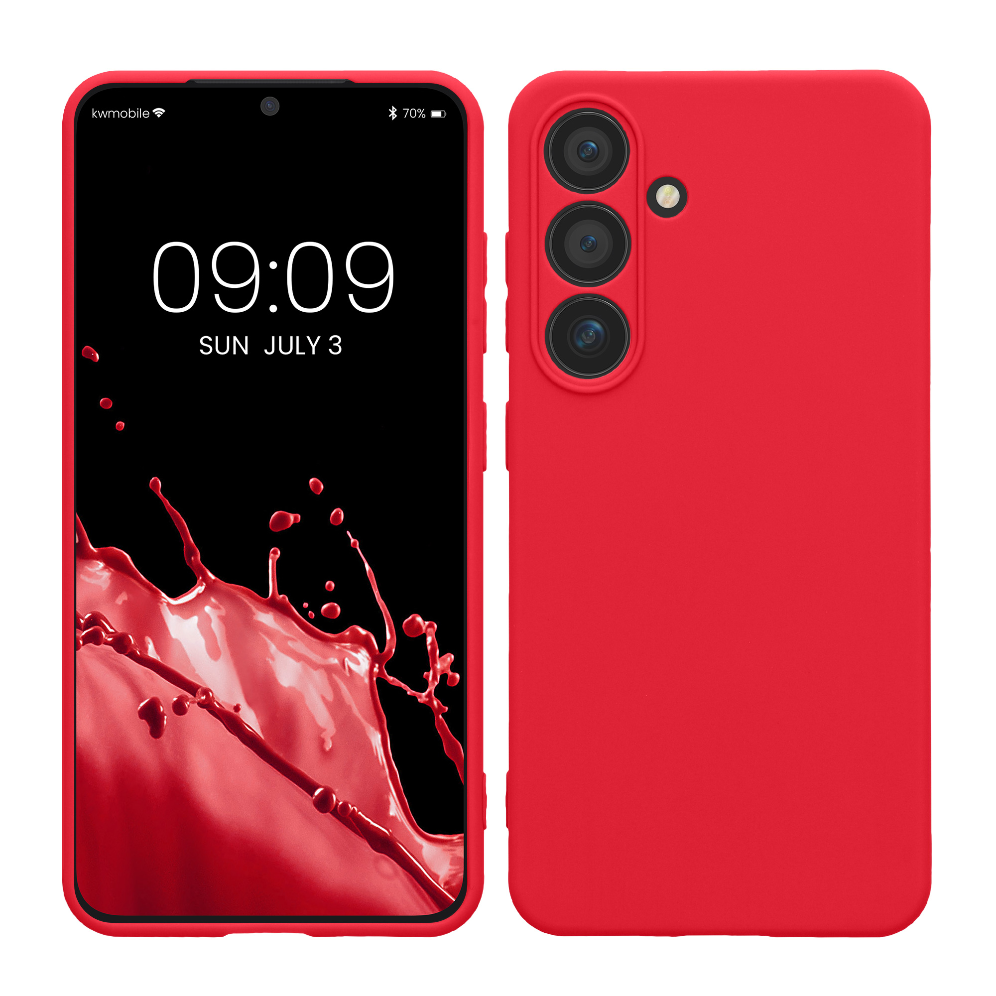 Pouzdro pro Samsung Galaxy S24 kwmobile tenké TPU - neonově růžová
