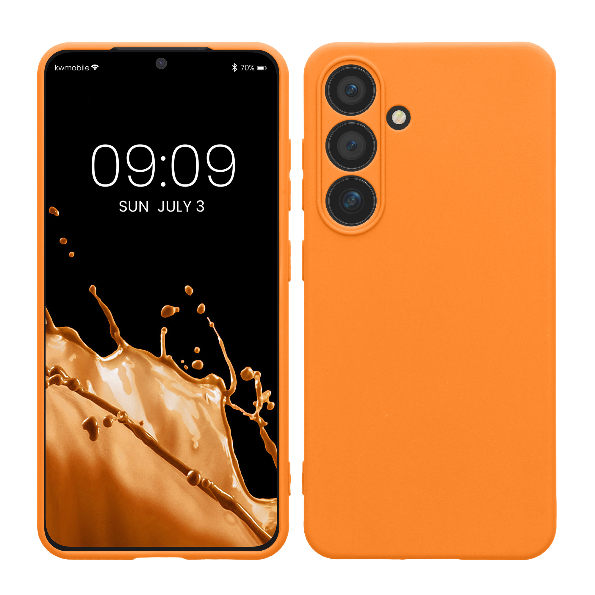 Pouzdro pro Samsung Galaxy S24 kwmobile tenké TPU - ovocná oranžová