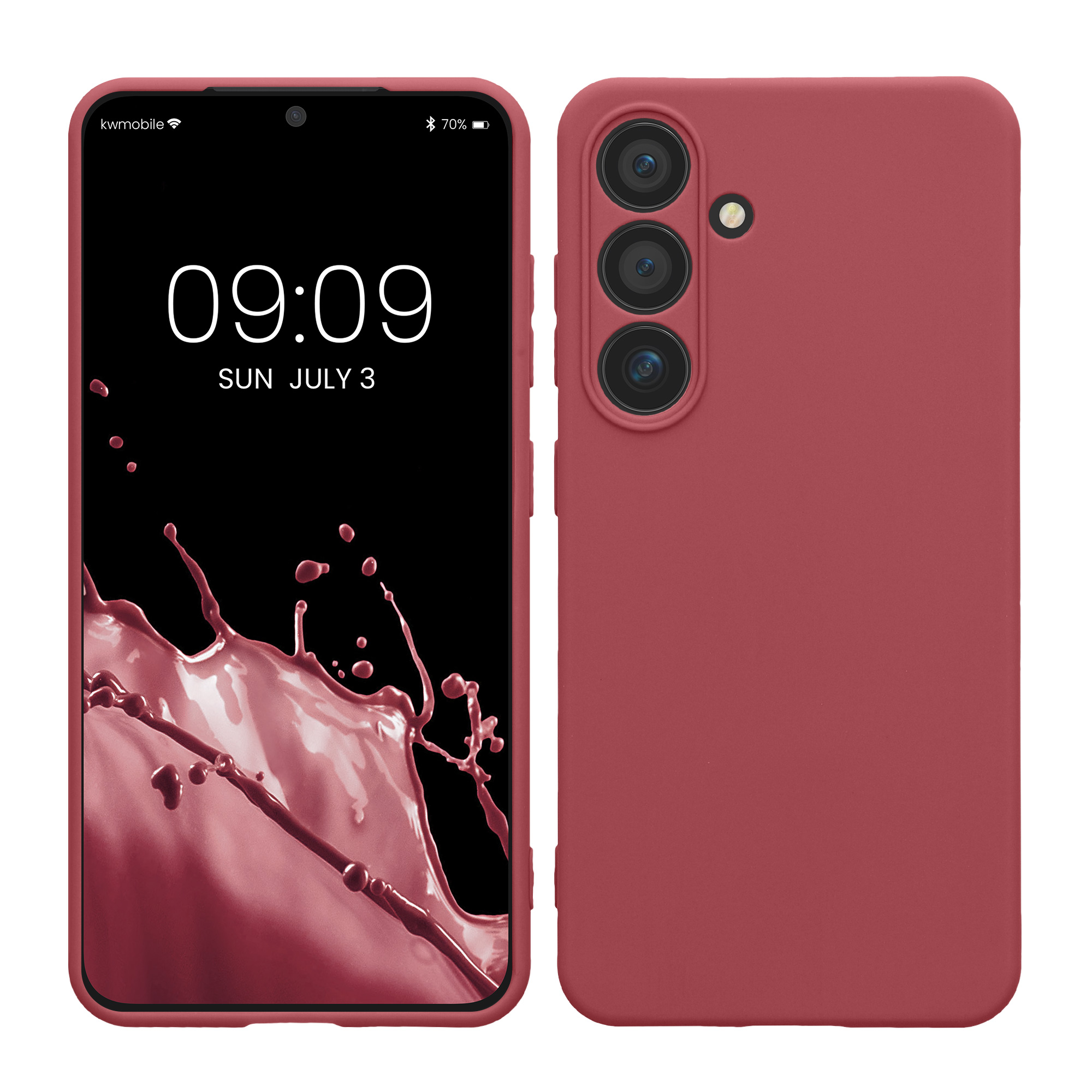 Pouzdro pro Samsung Galaxy S24 kwmobile tenké TPU - tmavě starorůžová