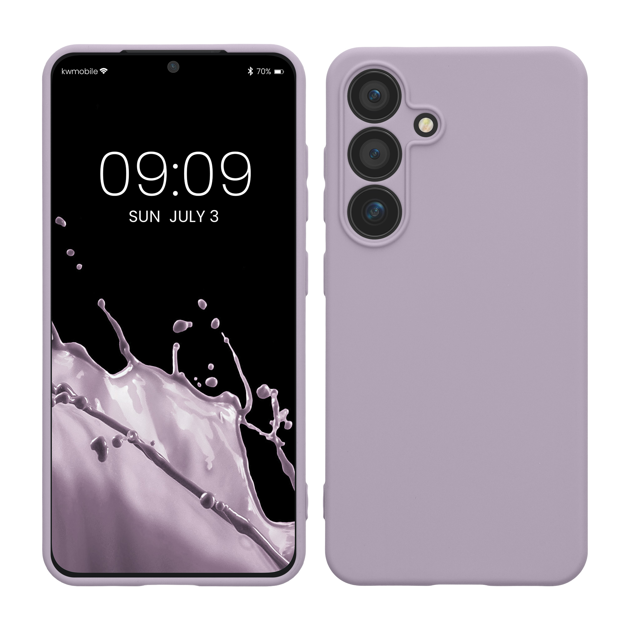 Pouzdro pro Samsung Galaxy S25 kwmobile tenké TPU - levandulová