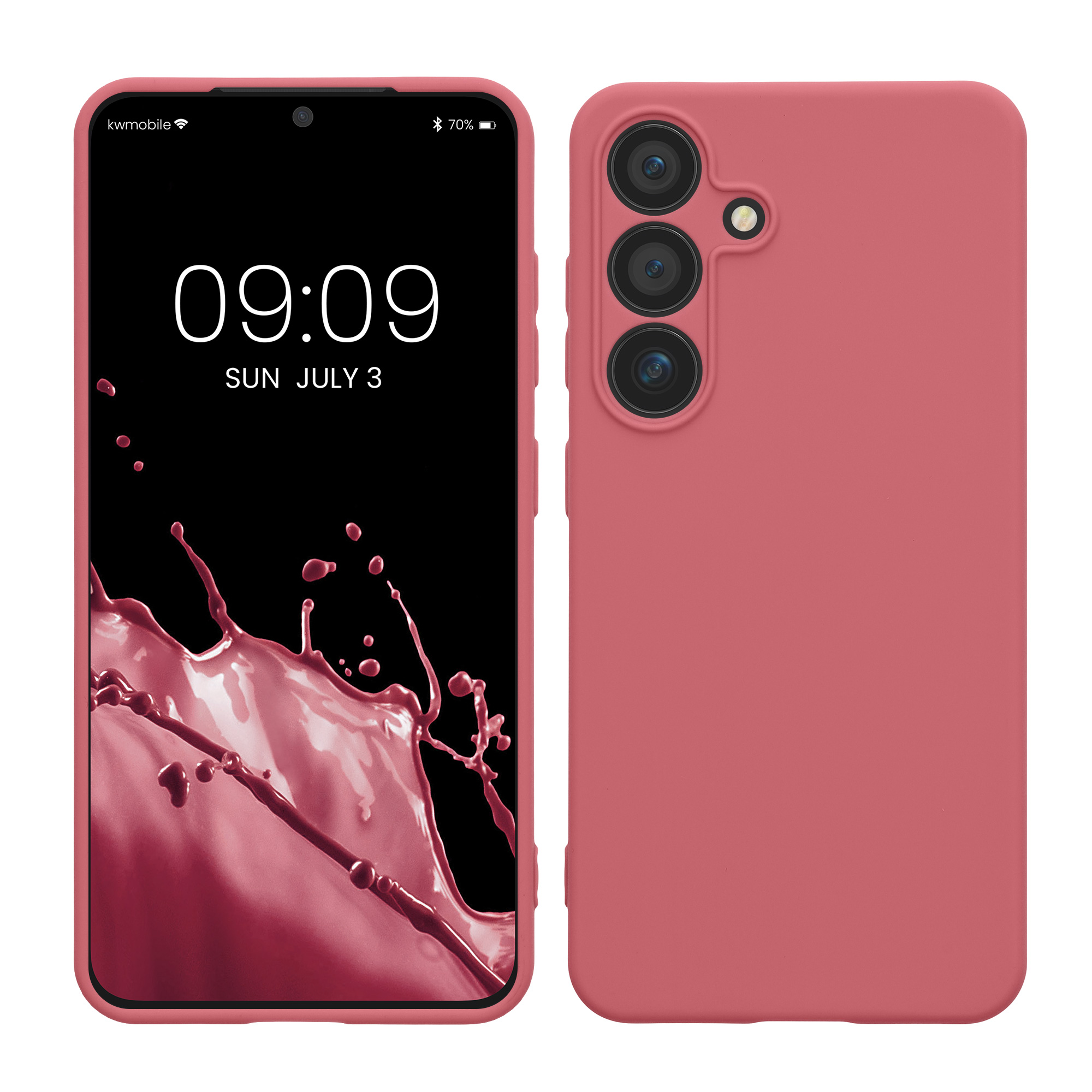 Pouzdro pro Samsung Galaxy S25 kwmobile tenké TPU - tmavě starorůžová