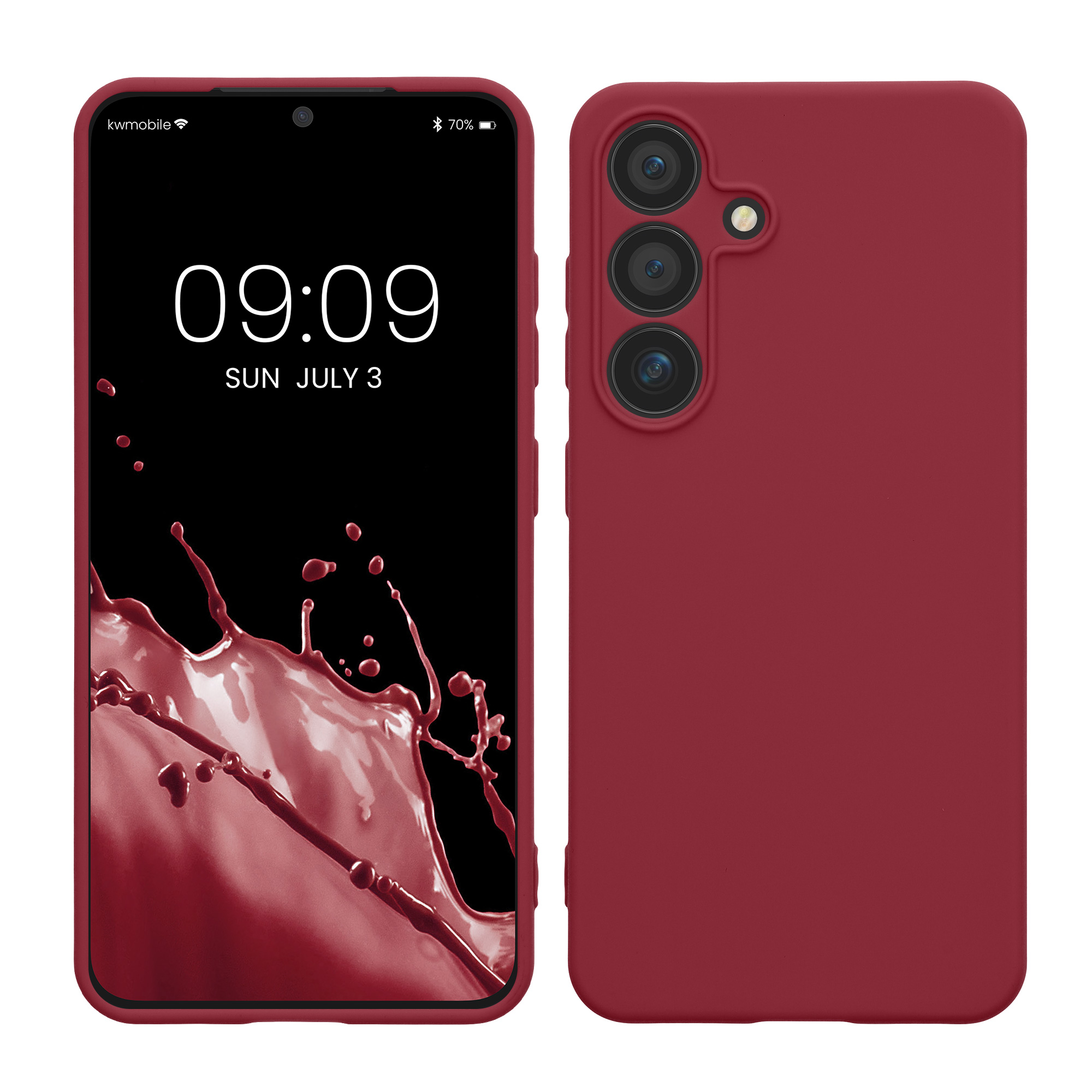 Pouzdro pro Samsung Galaxy S25 kwmobile tenké TPU - vínově fialová
