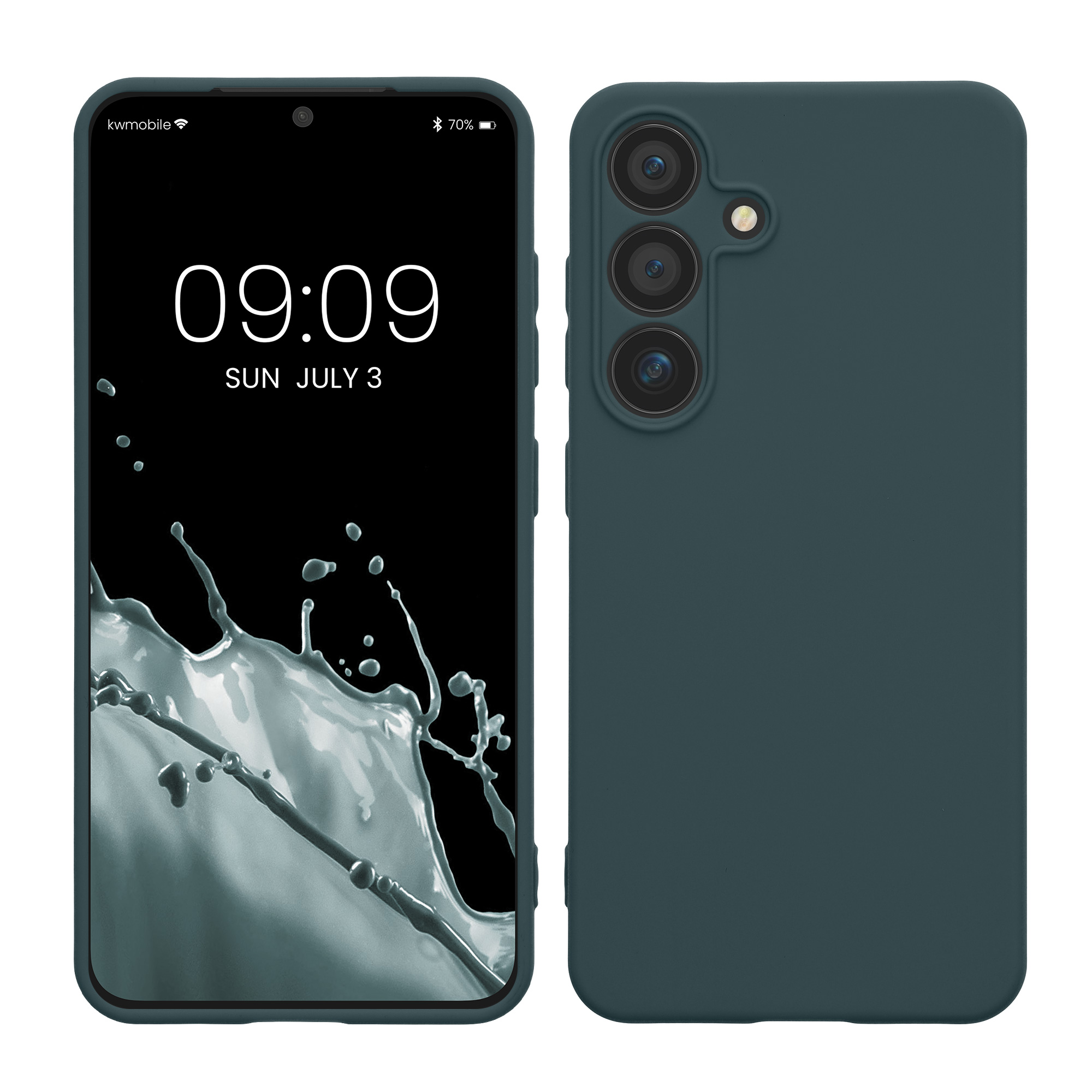 Pouzdro pro Samsung Galaxy S25 kwmobile tenké TPU - tmavá antracitová