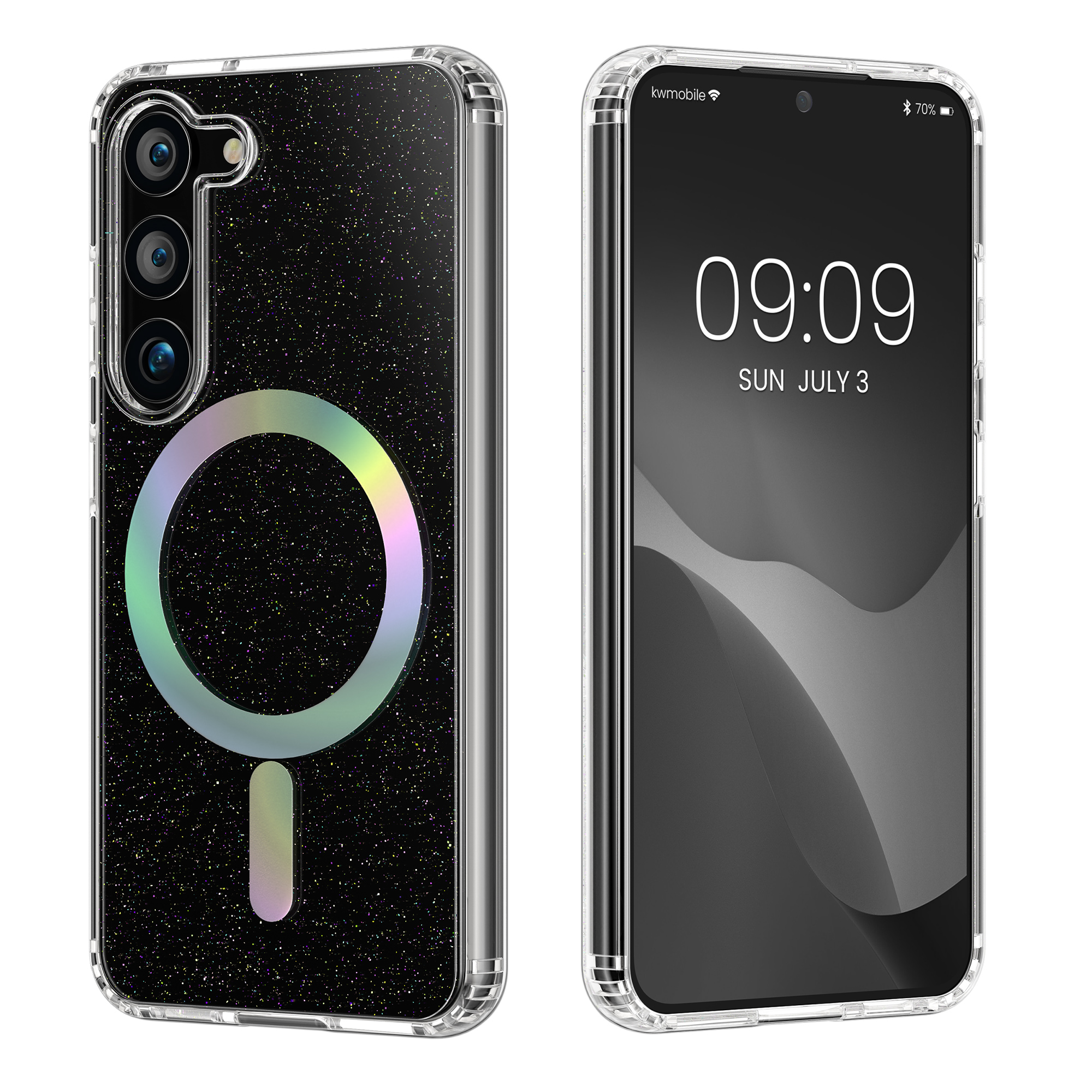 Pouzdro na telefon pro Samsung Galaxy S23 kwmobile MagSafe TPU - třpytivá
