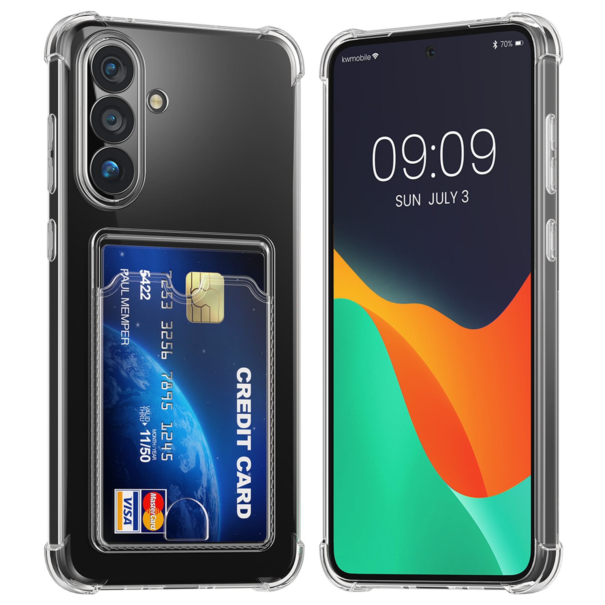 Peněženkové pouzdro na mobil Samsung Galaxy S26, nárazuvzdorné - kwmobile, čiré