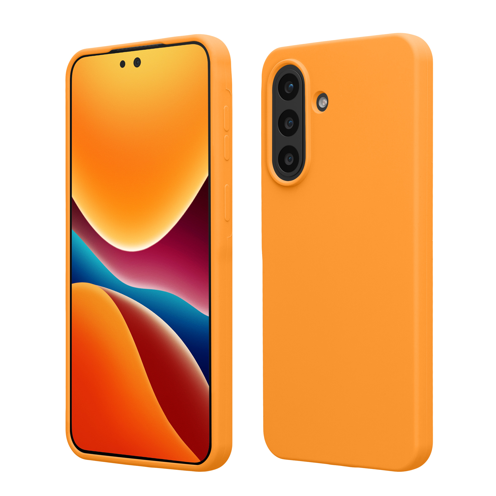 Kryt na mobil Samsung Galaxy A57 5G kwmobile slim matný TPU Ovocná oranžová