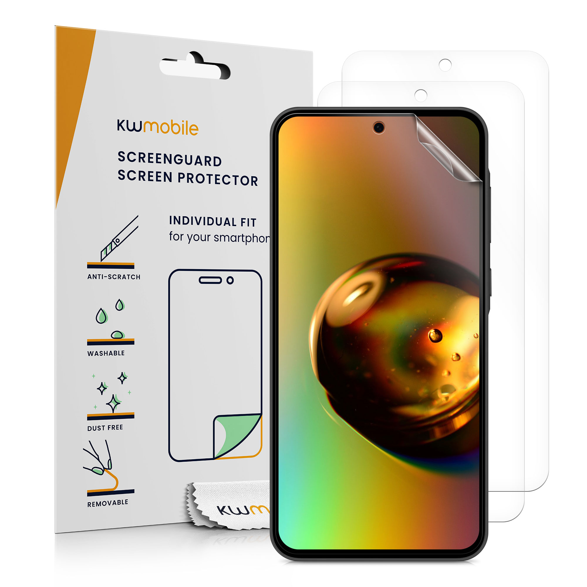 Ochranná fólie Samsung Galaxy A57 5G kwmobile 3 ks ultra čirá transparentní