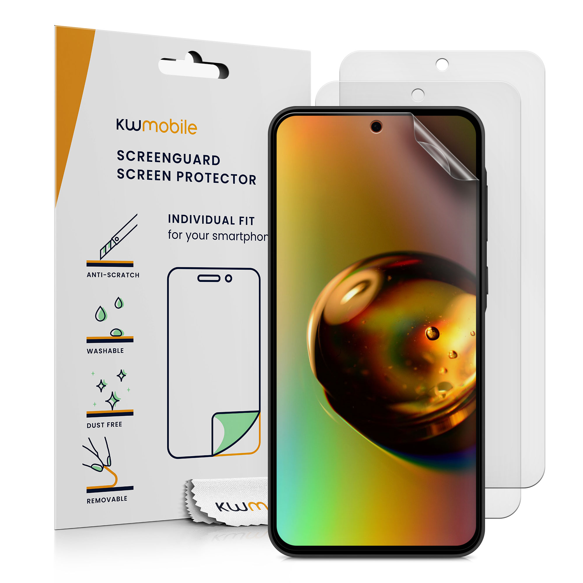 Ochranná fólie Samsung Galaxy A57 5G kwmobile 3 ks anti-fingerprint matná