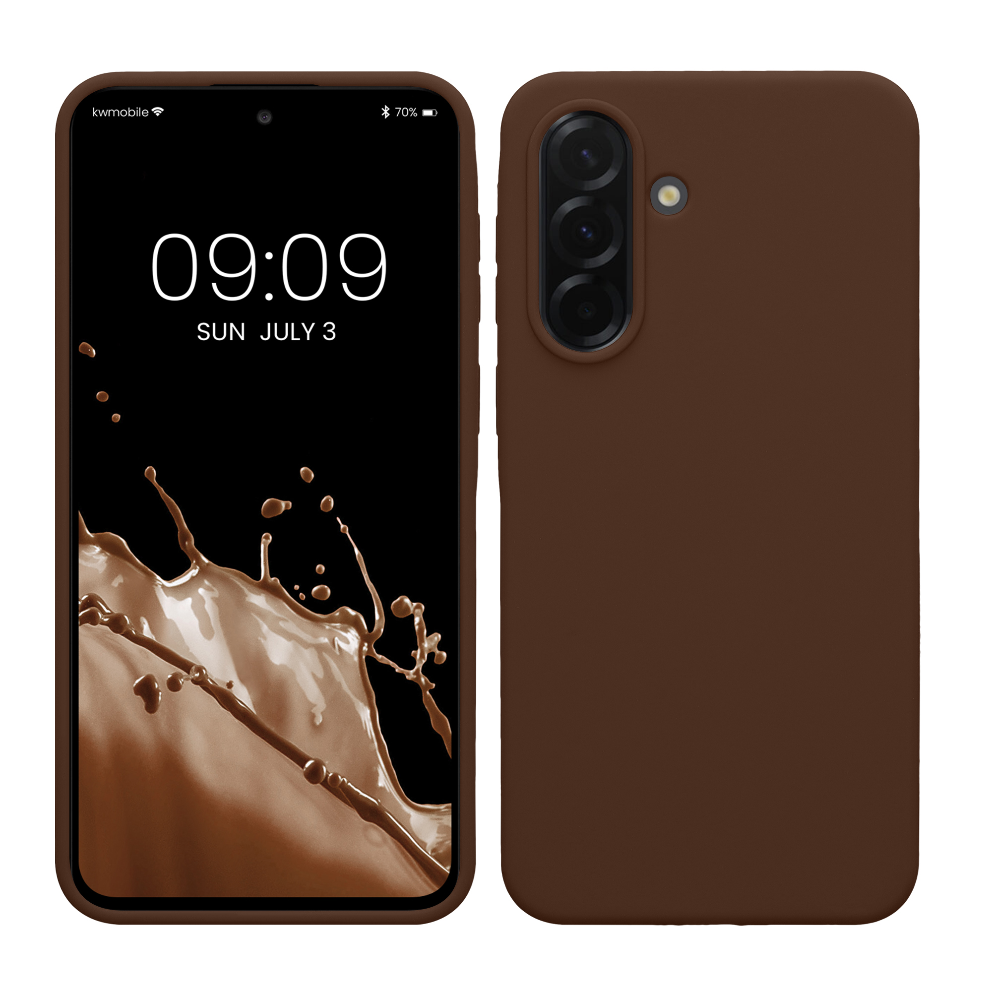 Pouzdro pro Samsung Galaxy A37 5G kwmobile silikonové - čokoládová