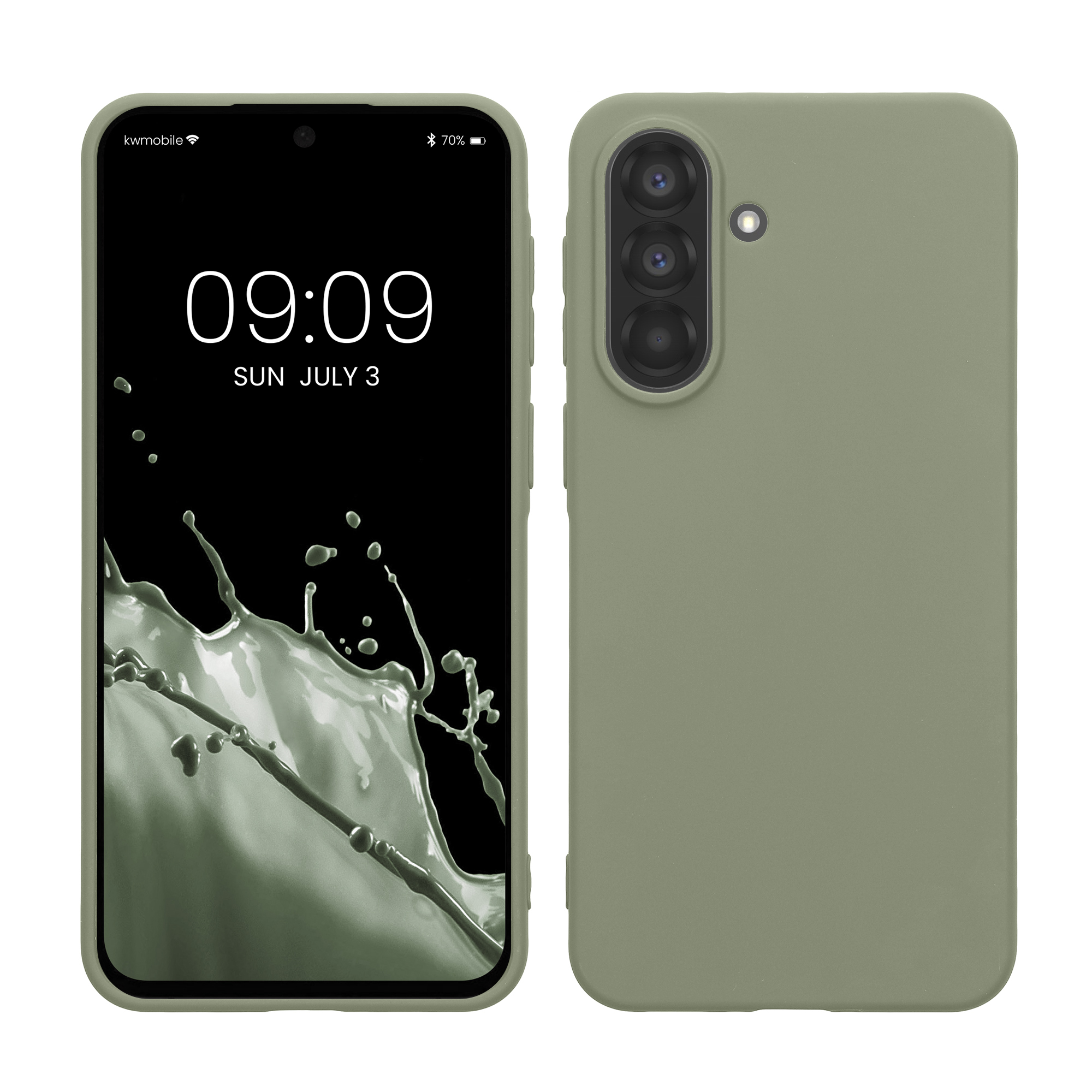 Pouzdro pro Samsung Galaxy A37 5G kwmobile TPU - šedozelená