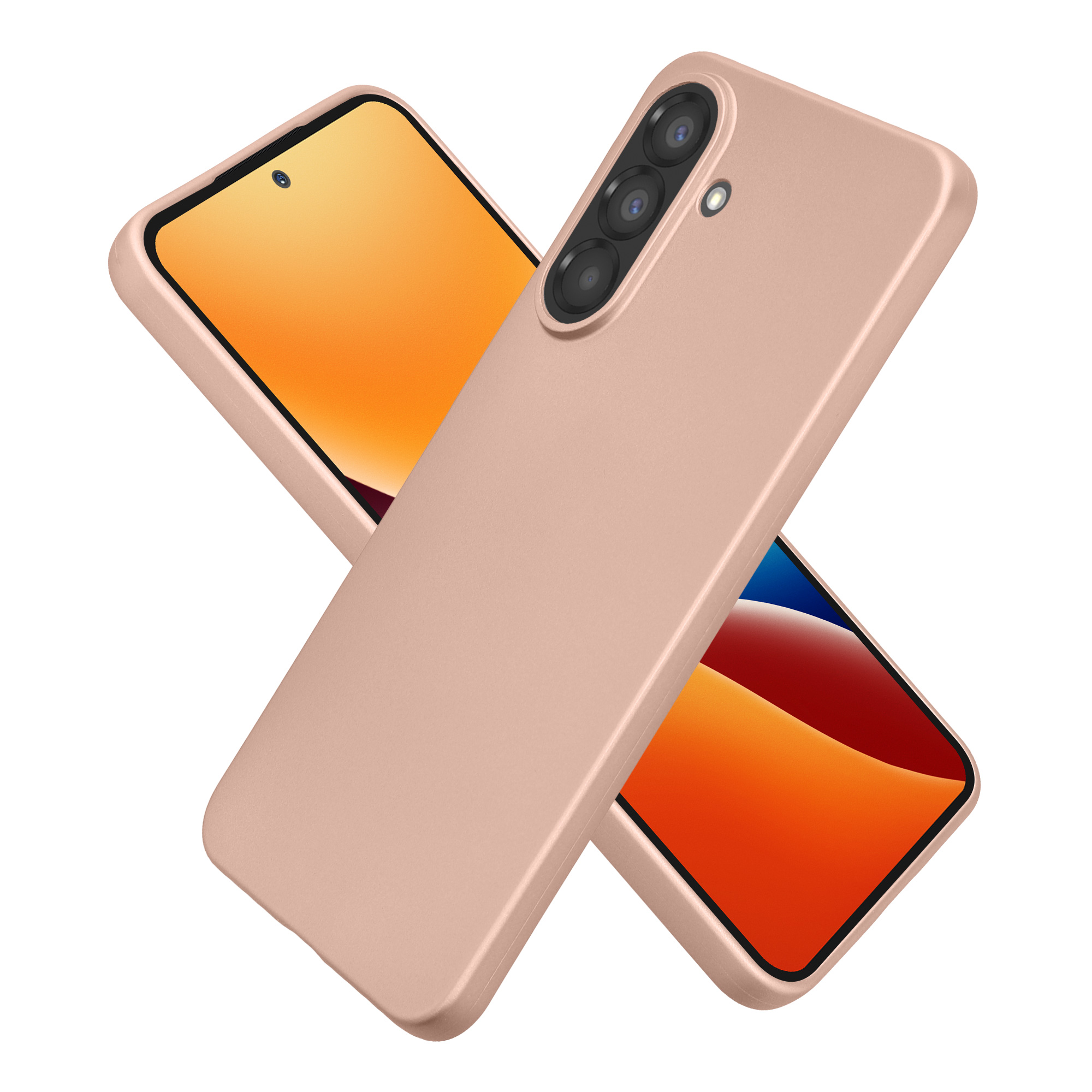 Pouzdro pro Samsung Galaxy A37 5G kwmobile tenké metalické silikonové - metalická růžové zlato