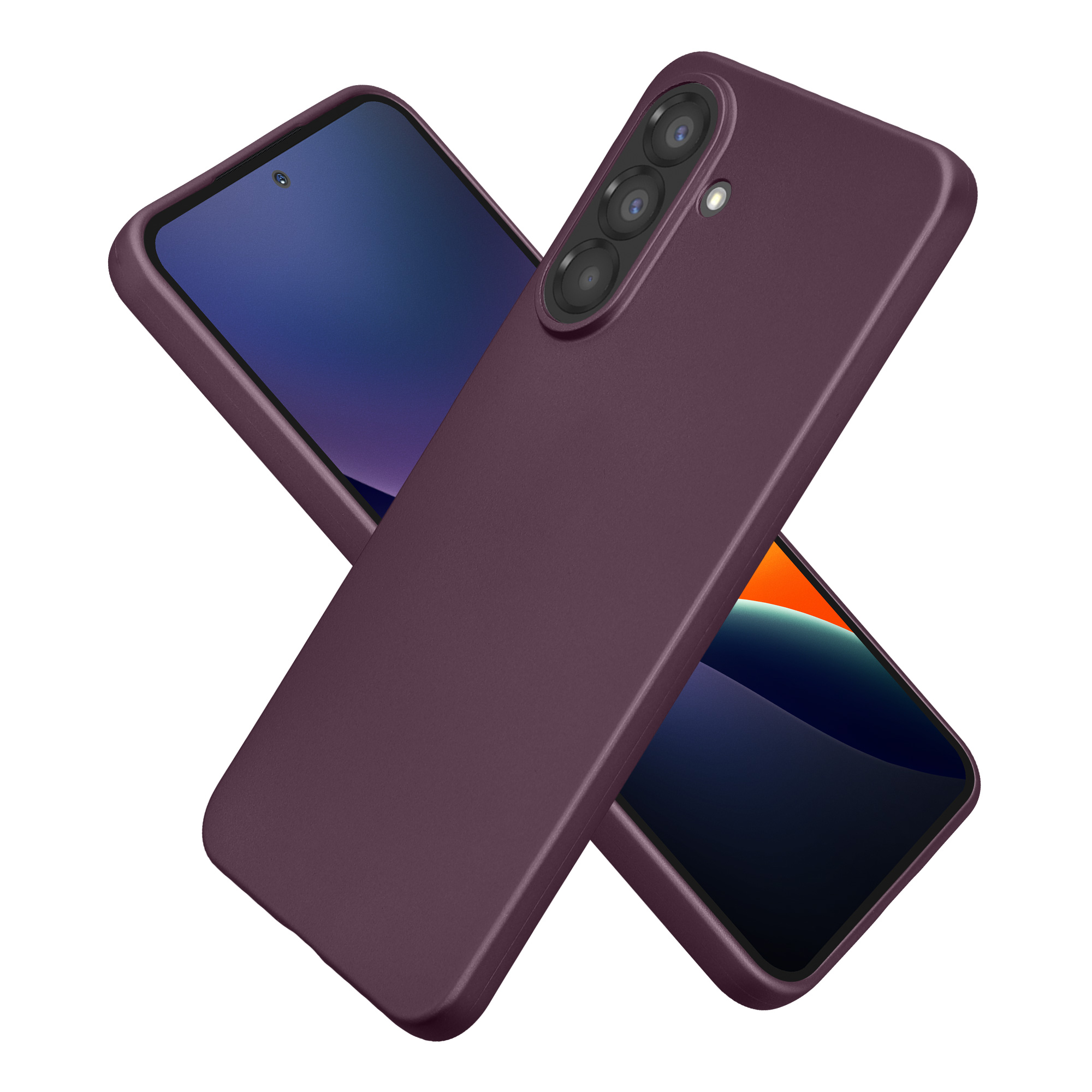 Pouzdro pro Samsung Galaxy A37 5G kwmobile tenké metalické silikonové - metalická bordó