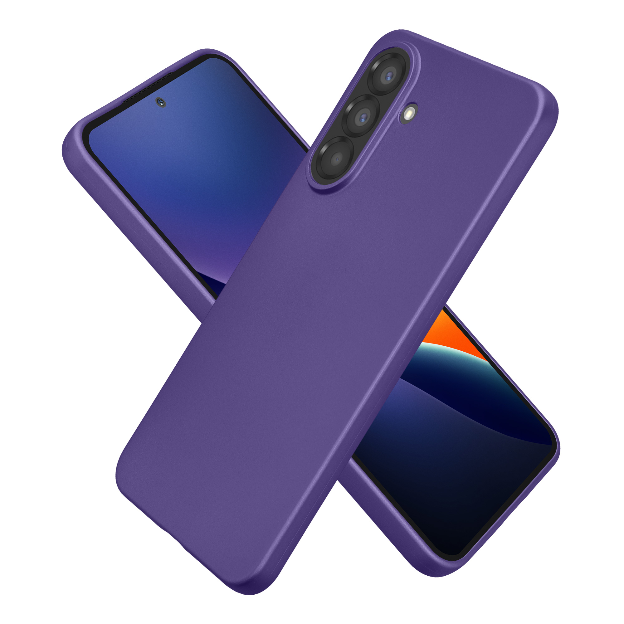 Pouzdro pro Samsung Galaxy A37 5G kwmobile tenké metalické silikonové - metalická modrofialová