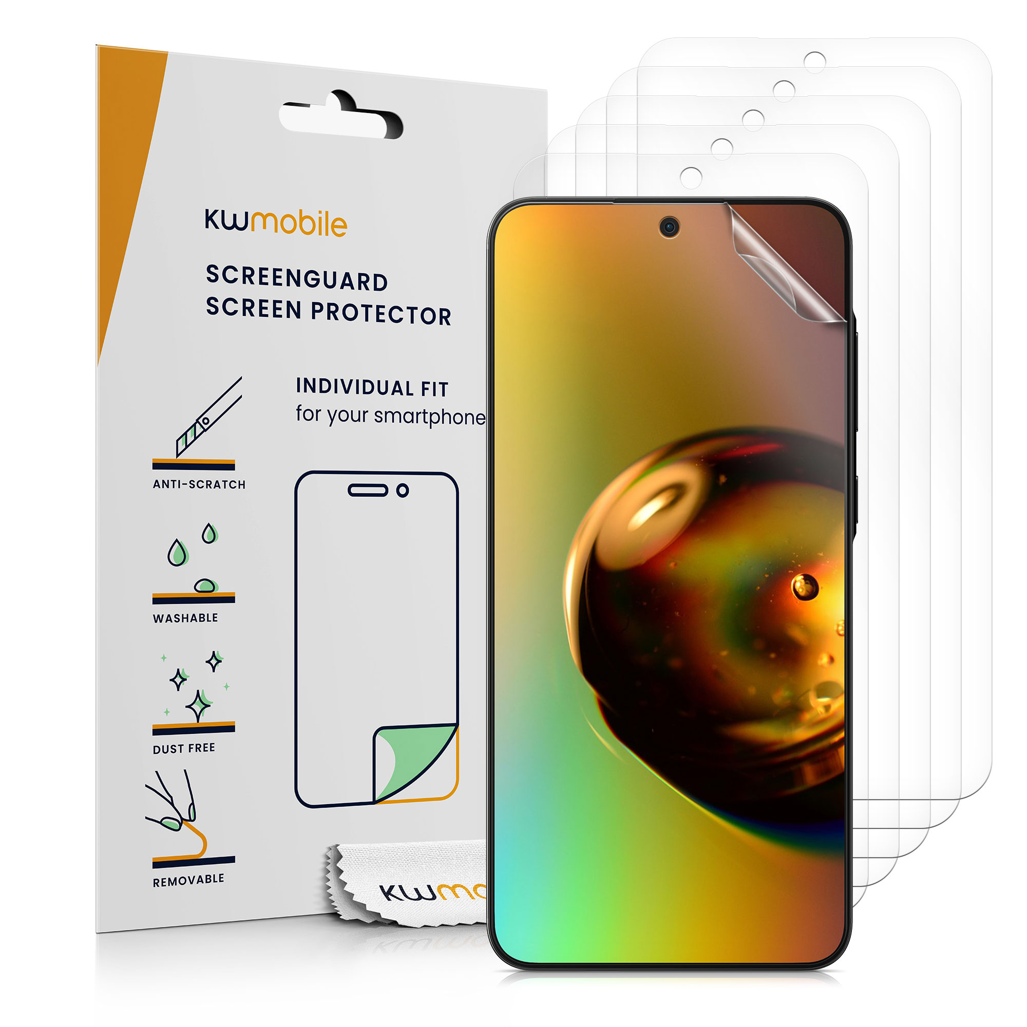 Ochranné fólie na displej pro Samsung Galaxy A27 5G kwmobile - 6x ultra čiré transparentní fólie na telefon